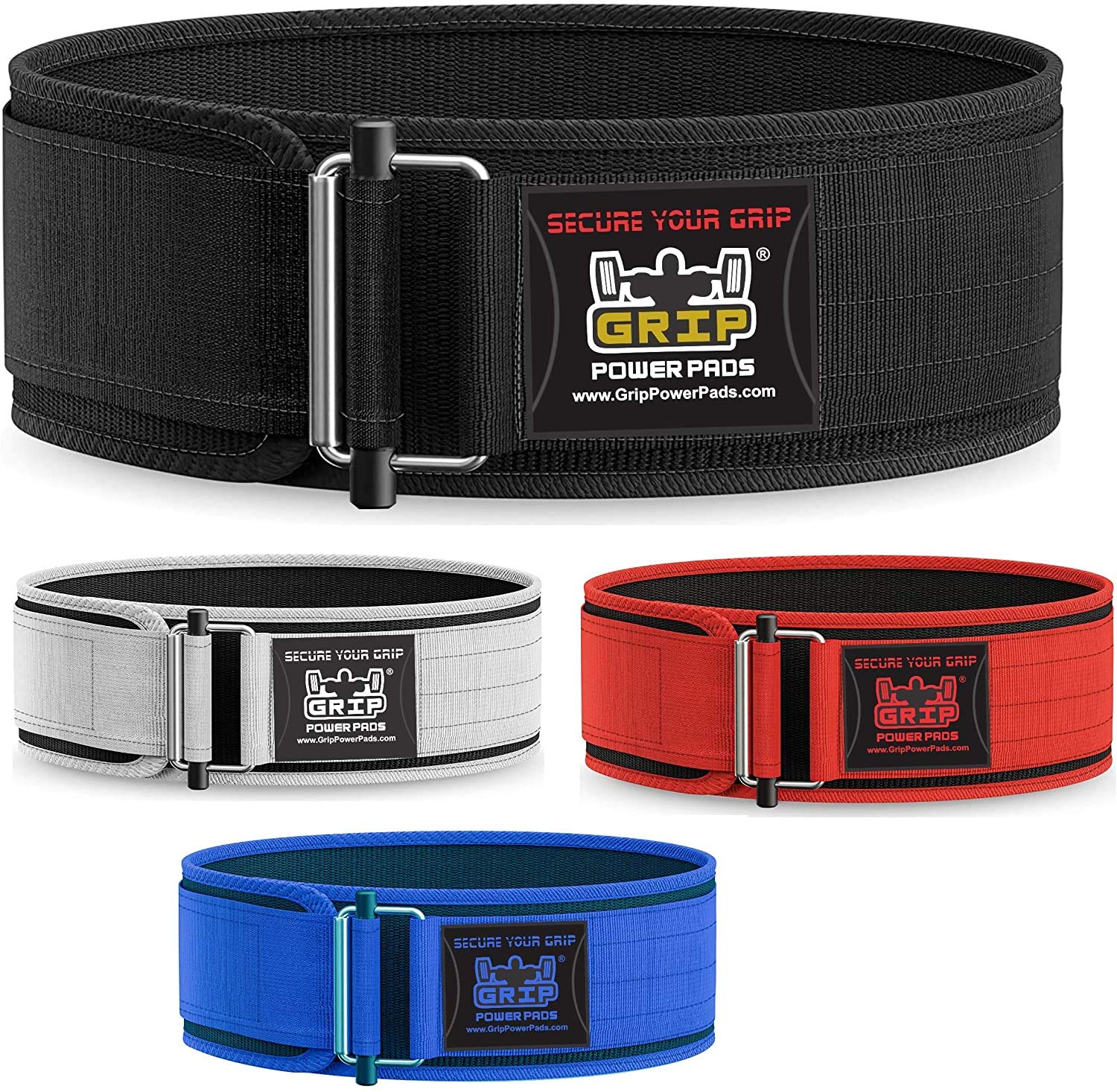4 Inch Wide Grip Power Pads Weight Lifting Belt for Olympic Lifting - Medium (32