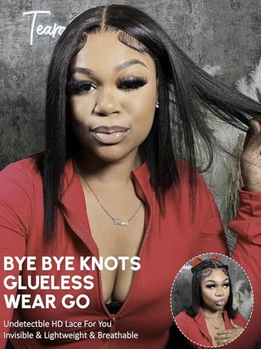 Pre Everything Glueless 13x4 Pre Cut Lace Bob Yaki Straight Natural Color