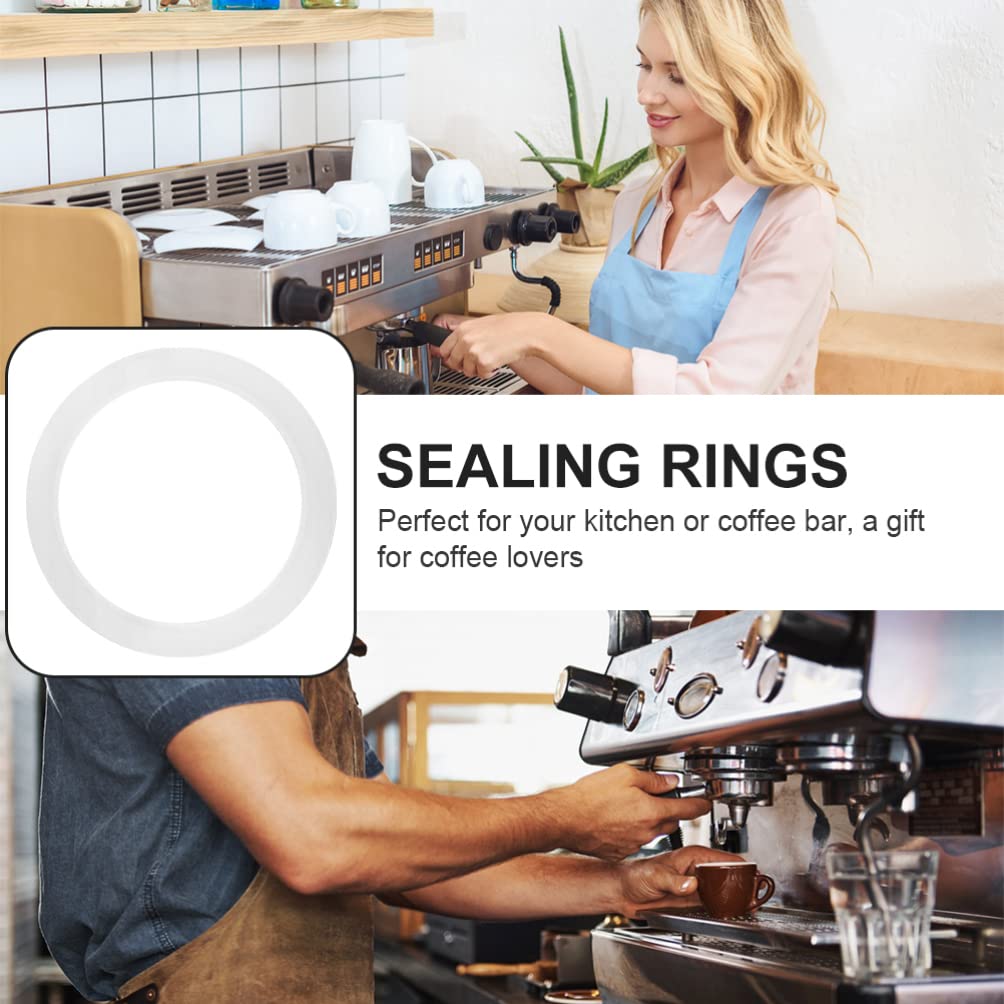 6-Pack Silicone Coffee Pot Seal Rings - Replacement Gaskets for Moka Pot, Espresso Maker & Coffee Machine Accessories - Durable & Heat-Resistant for Perfect Brewing at Home or Office