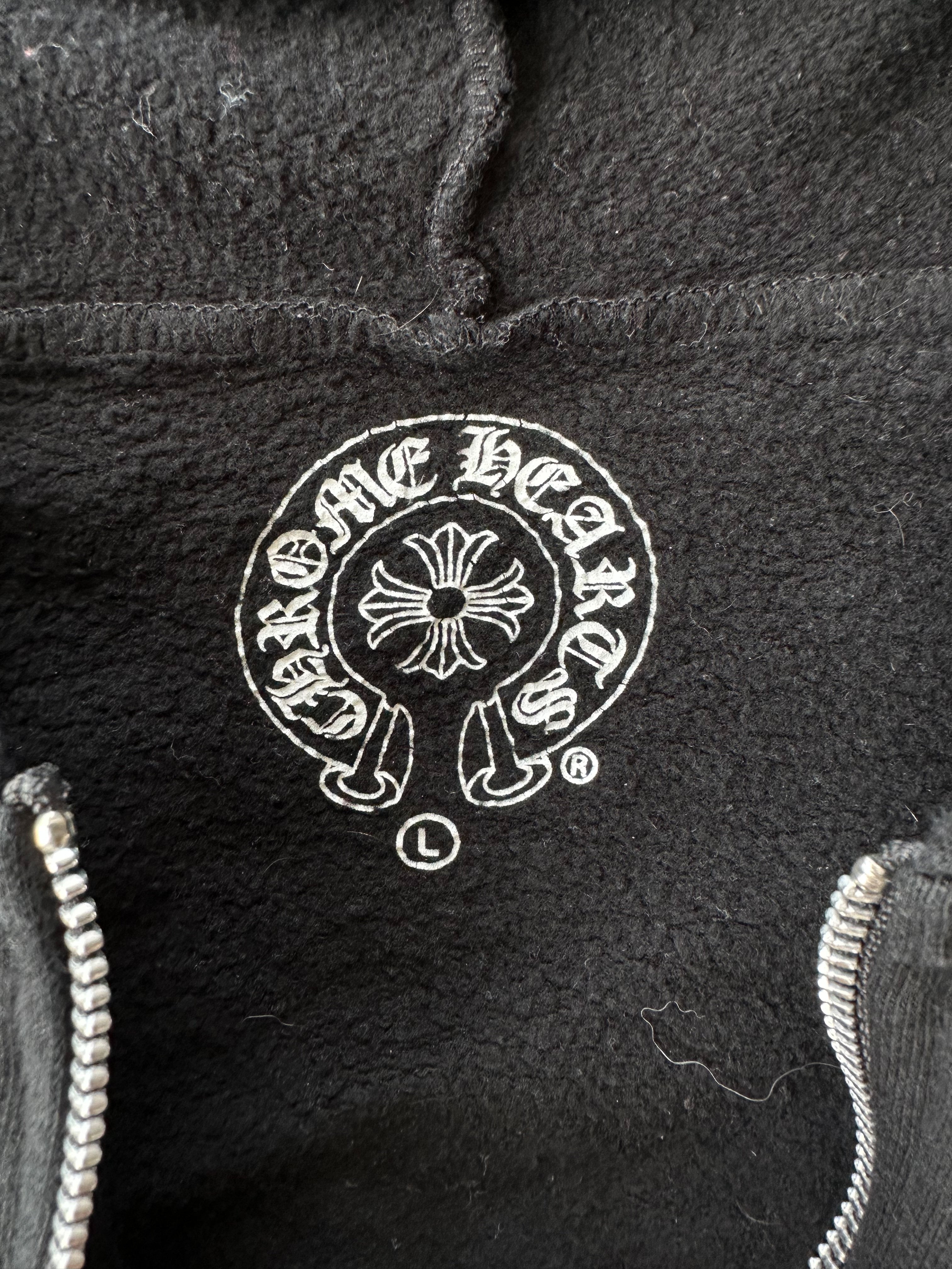 Chrome Hearts Black & White Dagger Zip Up Hoodie for Men & Women | Gothic Streetwear Fashion | Perfect for Casual Outfits & Night Out