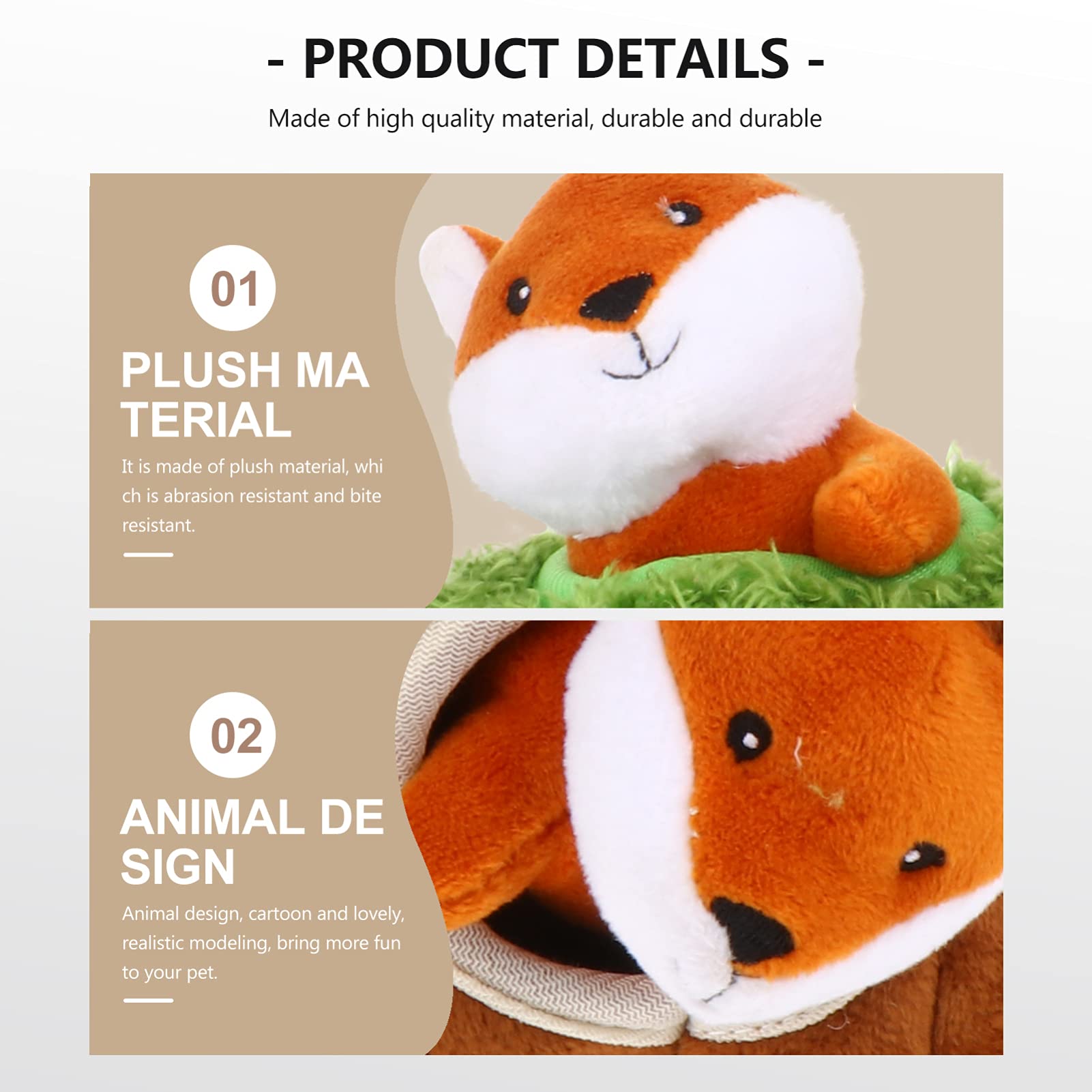 4pcs Plush Cartoon Dog Toys - Chew-Resistant Pet Accessories for Small & Large Dogs - Perfect for Indoor Play, Training & Teething Relief