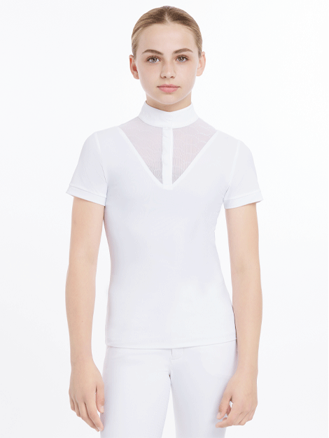 Young Rider Eva Short Sleeve Show Shirt - Breathable Equestrian Performance Top for Women | Perfect for Horse Riding Competitions & Training