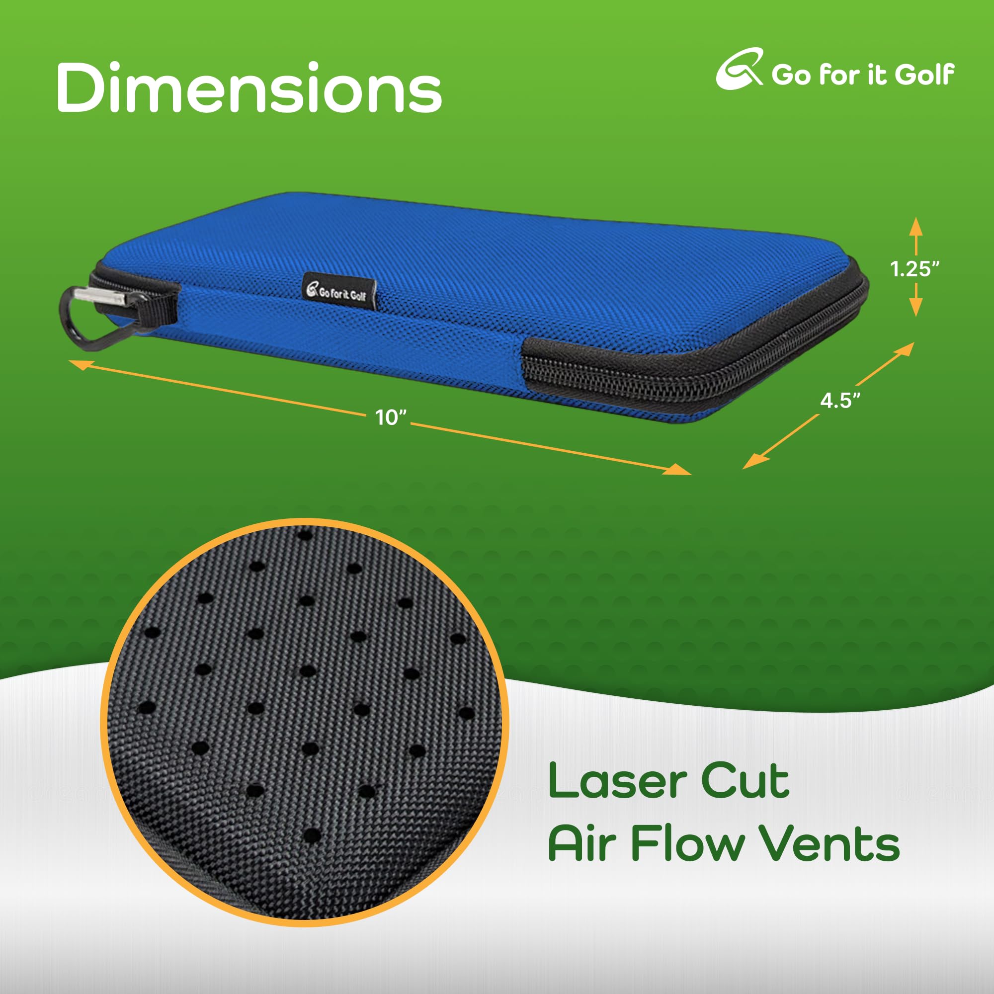 Wrinkle-Free Golf Glove Case with Shaper & Magnetic Holder - for Men & Women - Perfect for Golf Accessories Storage