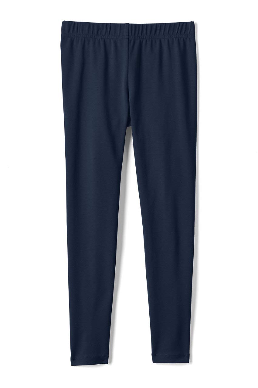 Lands' End Girls' Tough Cotton Novelty Leggings - Durable & Stylish Kids Leggings for School, Play & Everyday Wear | Comfortable & Fun Printed Leggings for Active Girls