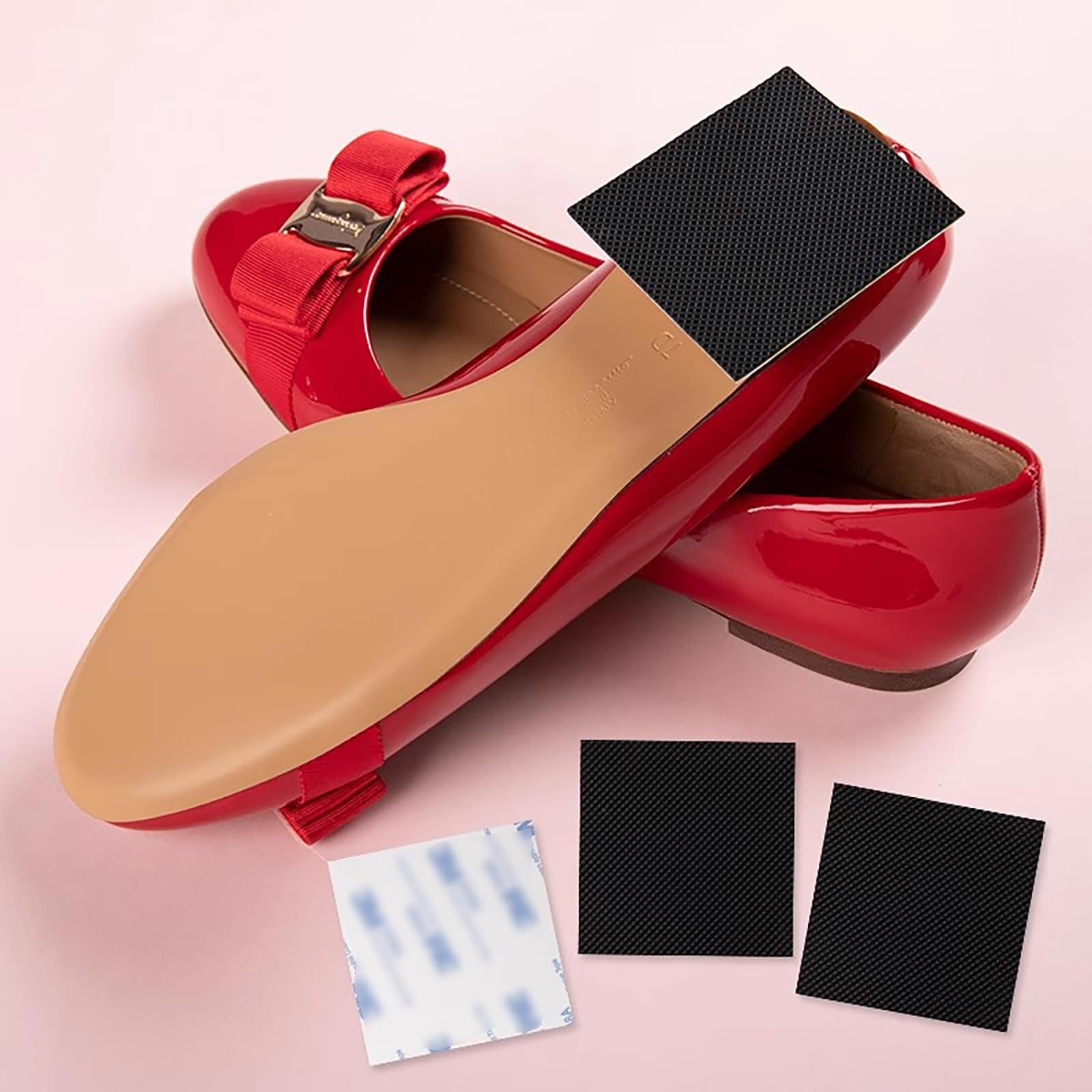 24Pcs Non-Skid Shoe Pads - Self-Adhesive No Slip Grips for High Heels & Boots | Wear-Resistant Rubber Sole Pads for Men & Women | Perfect for Flats, Dress Shoes & Work Boots | Reduce Noise & Prevent Falls on Slippery Surfaces