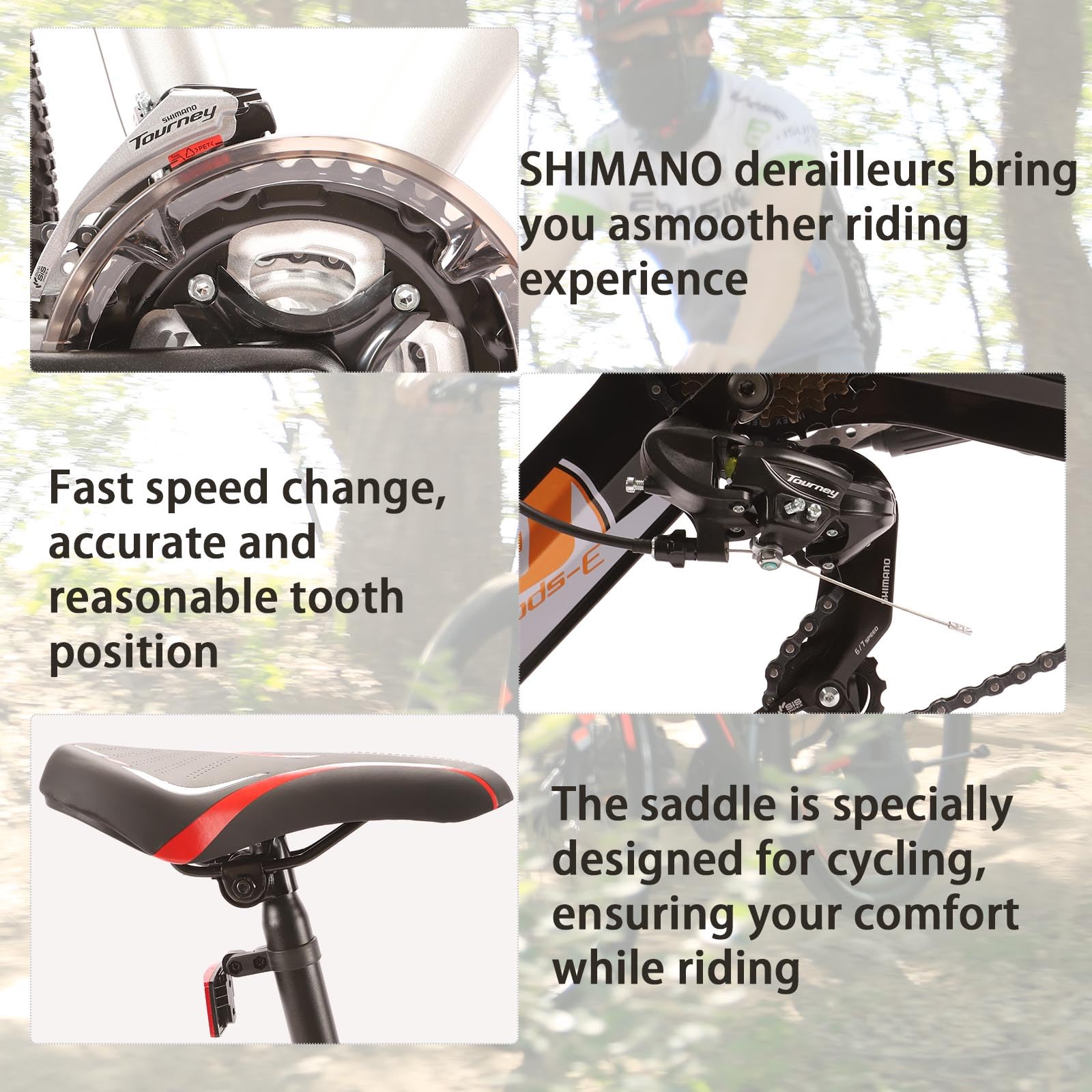 EUROBIKE 29 Inch 21-Speed Mountain Bike for Men & Women Adults - Disc Brakes, Durable Frame - Perfect for Trail Riding, Commuting & Outdoor Adventures