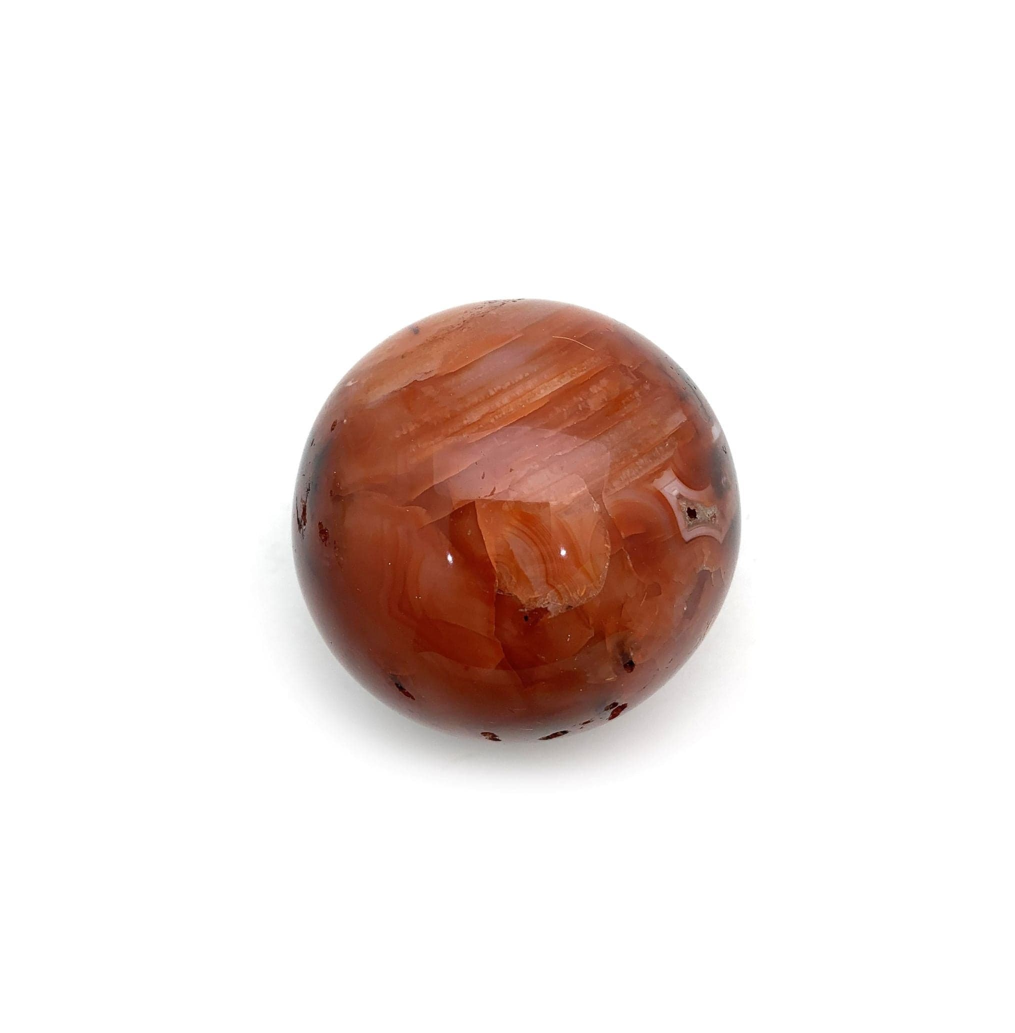 Natural Polished Carnelian Sphere - Healing Crystal for Meditation, Chakra Balancing & Home Decor - 60mm Gemstone Ball for Energy Work & Spiritual Gifts