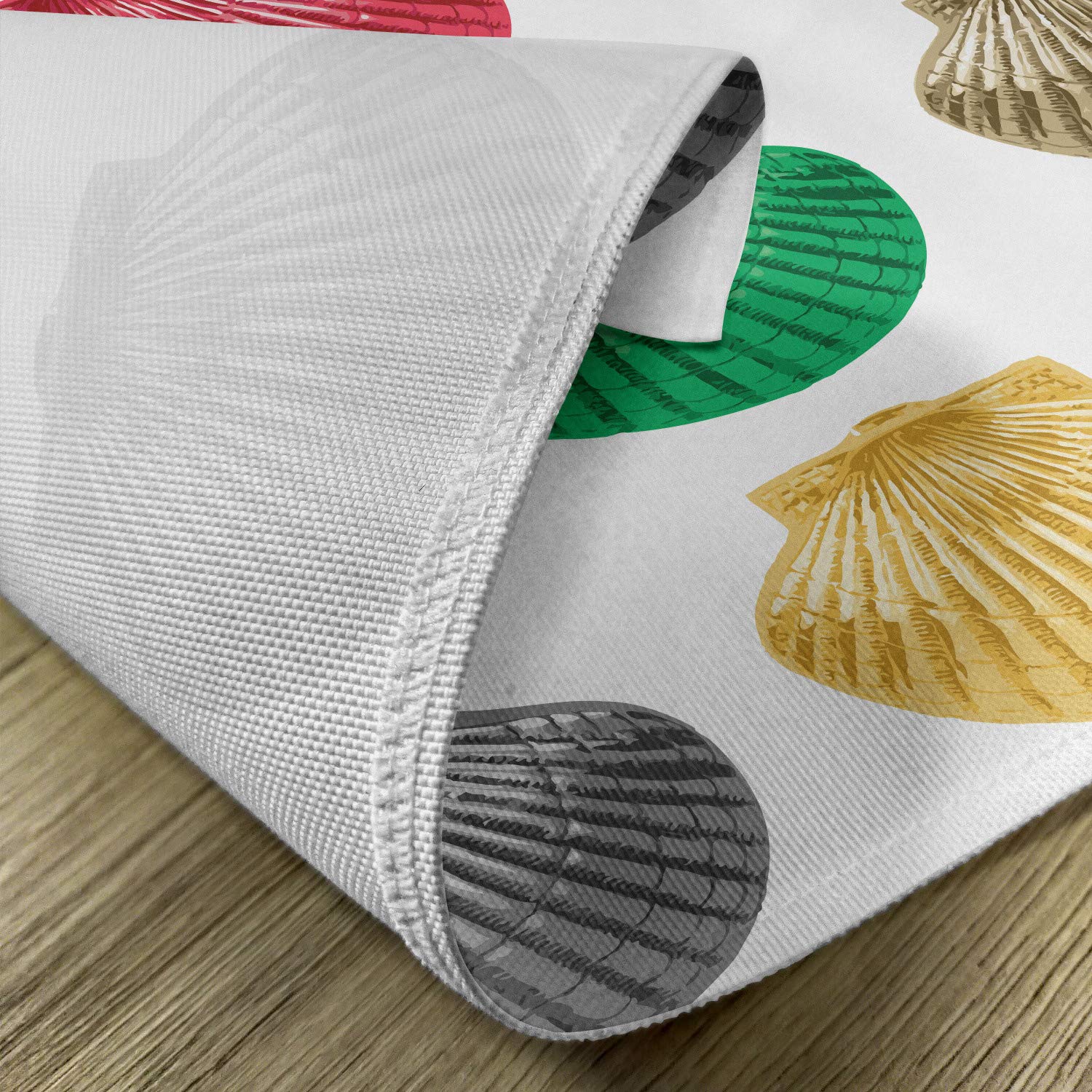 Ambesonne 4-Piece Seashell Placemats Set - Vibrant Ocean Pop Art Design, Washable Fabric Table Mats for Dining Room & Kitchen Decor | Perfect for Beach-Themed Parties, Summer Entertaining & Coastal Home Styling