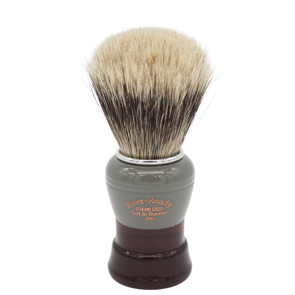 24mm Semogue Mistura Badger & Boar Bristle Shaving Brush - Black & Grey Ever Ready 200 Heritage Collection | Premium Wet Shaving for Men, Grooming Gift for Him, Barber Shop Essential