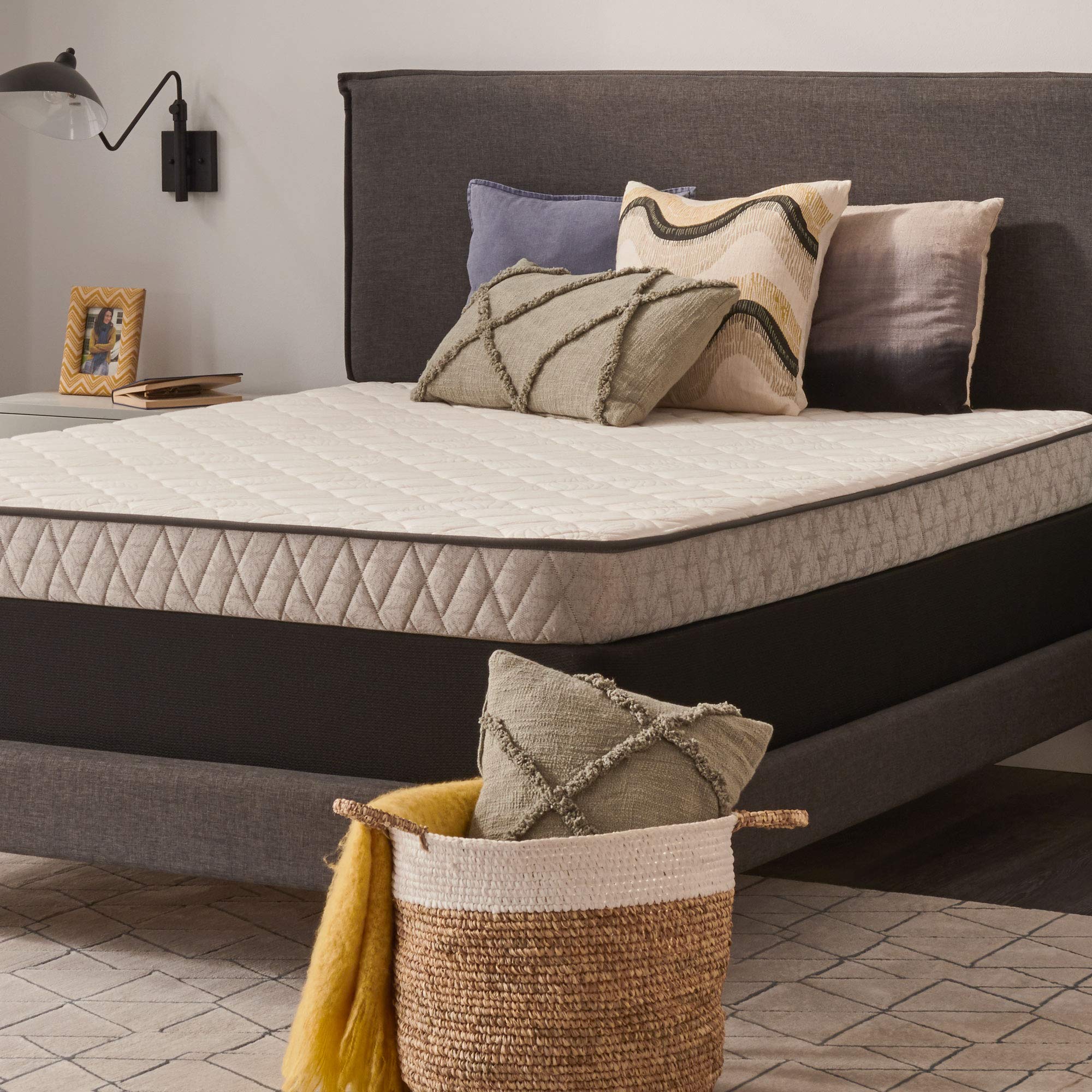 Sealy Essentials Firm Feel Spring Mattress - Full Size for Back Pain Relief & Support | Perfect for Bedrooms, Guest Rooms & Dormitories