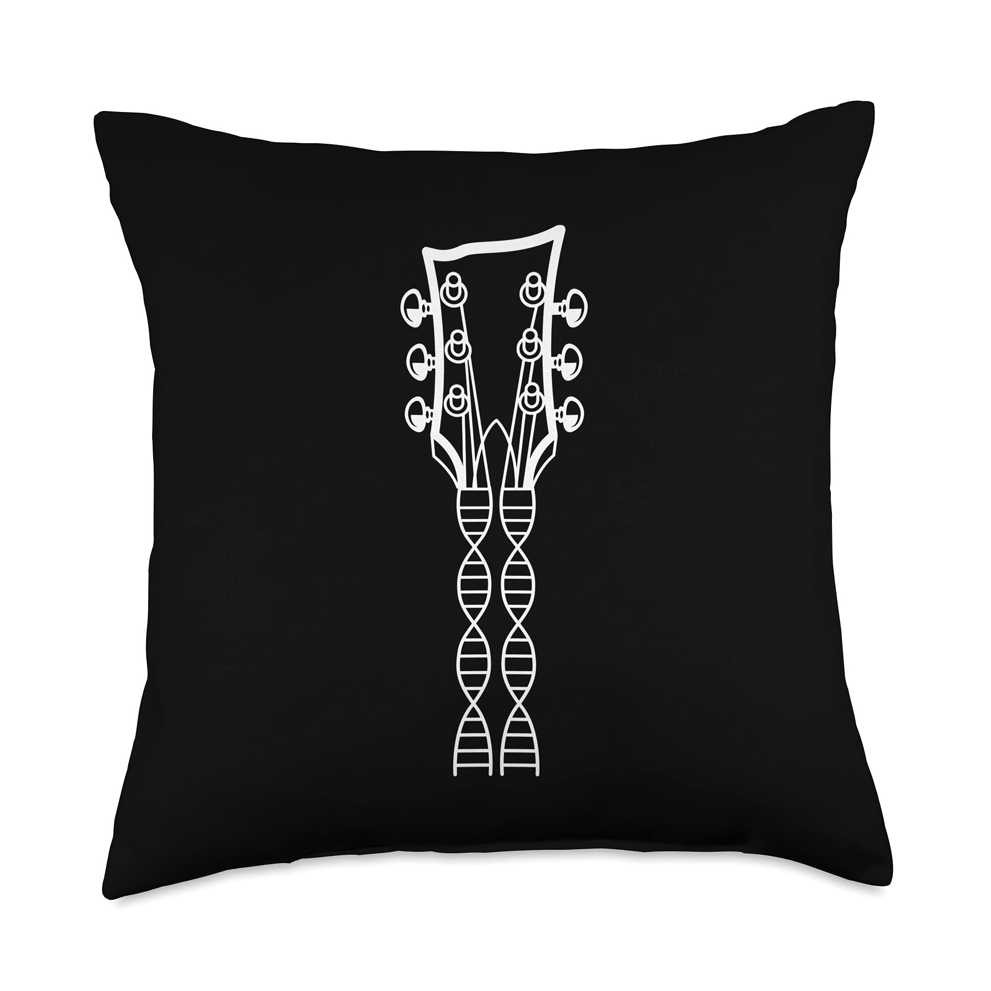 Electric Guitar Throw Pillow 18x18 - Rock Musician Gift, Multicolor Decor for Music Lovers - Perfect for Bedroom, Studio & Band Merch Collectors