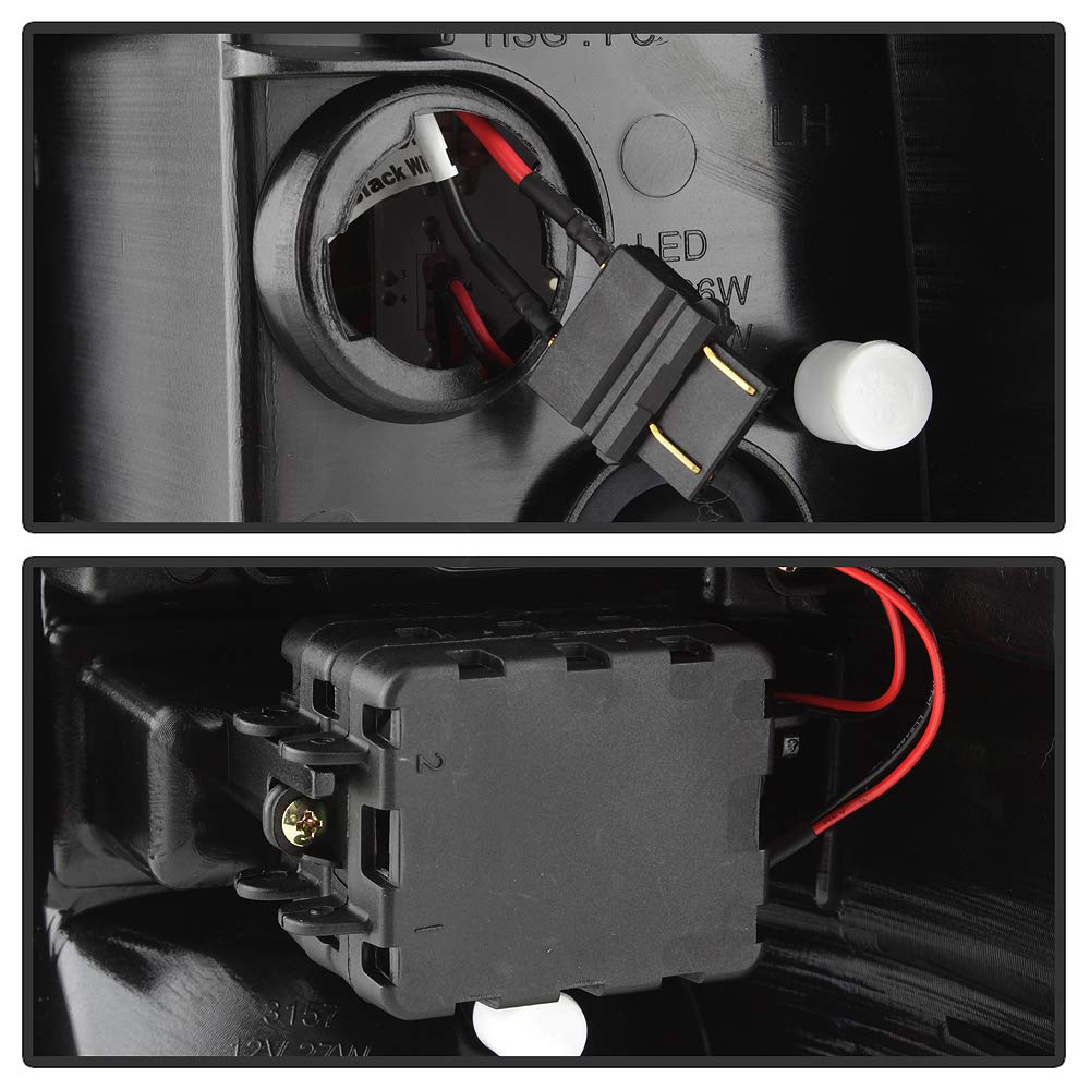 ACANII V2 Black LED Tube Tail Lights Brake Lamps for 2000-2006 Chevy Suburban Tahoe GMC Yukon - Driver & Passenger Side - Upgrade Your Ride with Durable LED Lighting for Night Driving and Enhanced Safety