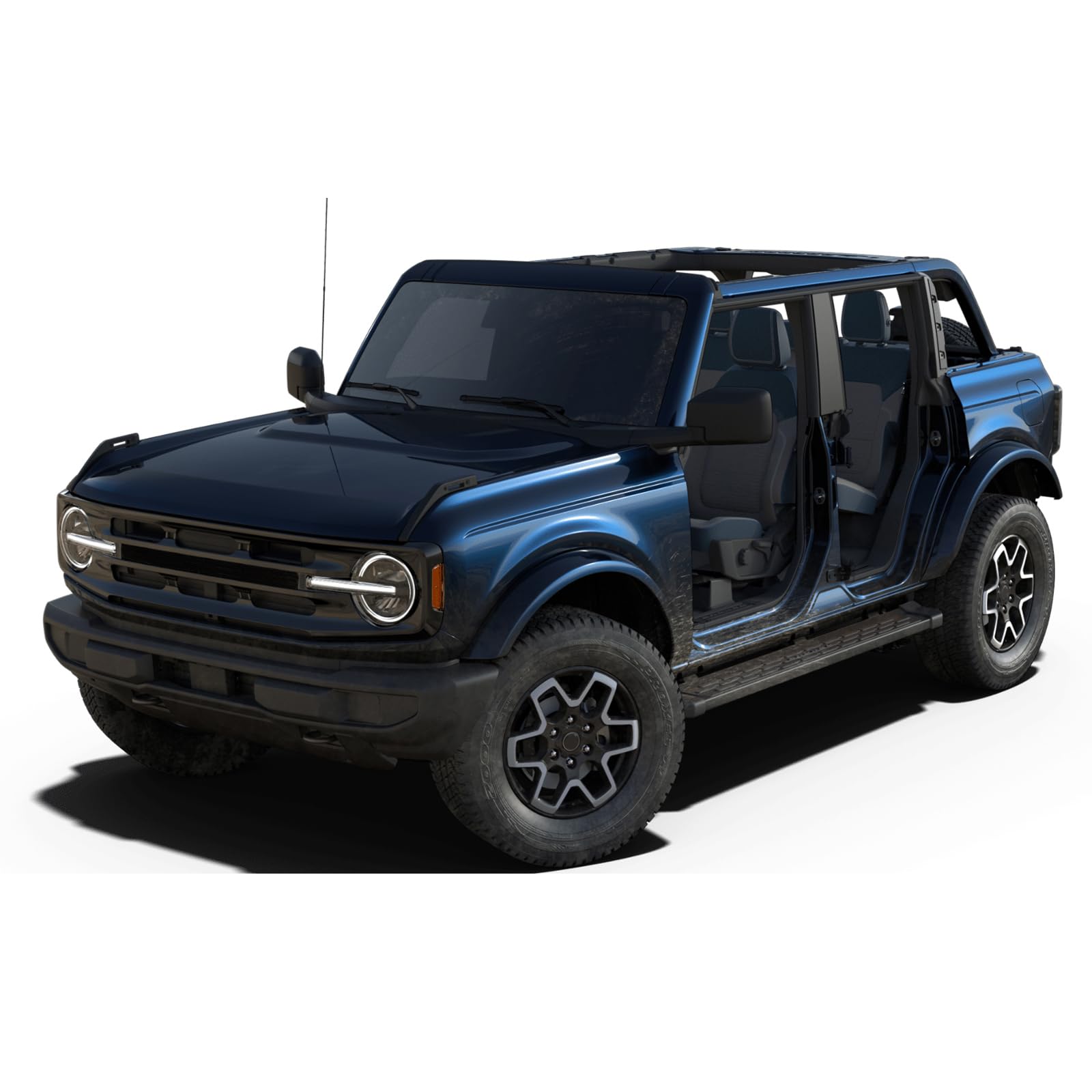 IKON MOTORSPORTS Running Boards for 2021-2025 Ford Bronco - Aluminum Side Steps Nerf Bars (Driver & Passenger Side) - OE Style Off-Road Accessories for Adventure & Daily Driving