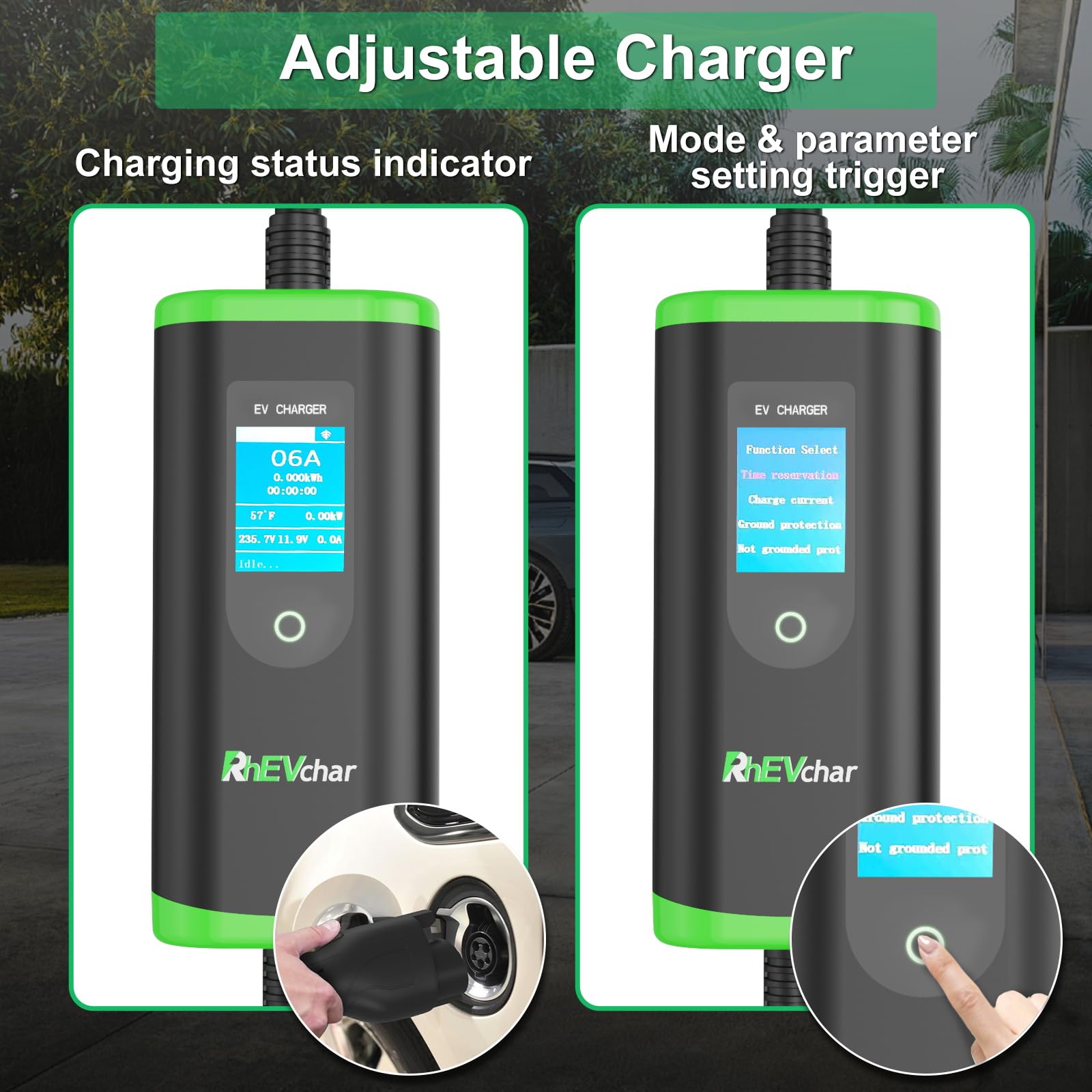 40A Level 2 EV Charger with J1772 Connector - 9.6KW Fast Charging Station (14-50 Plug) for Tesla, Nissan Leaf, Chevy Bolt & All Electric Vehicles - Perfect for Home & Workplace Charging