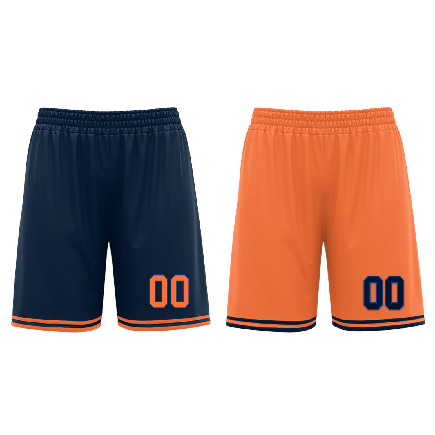 Custom Blue & Orange Reversible Basketball Jersey - Personalized Classic Style Uniform for Men & Women | Perfect for Team Games, Practice & Fan Gear