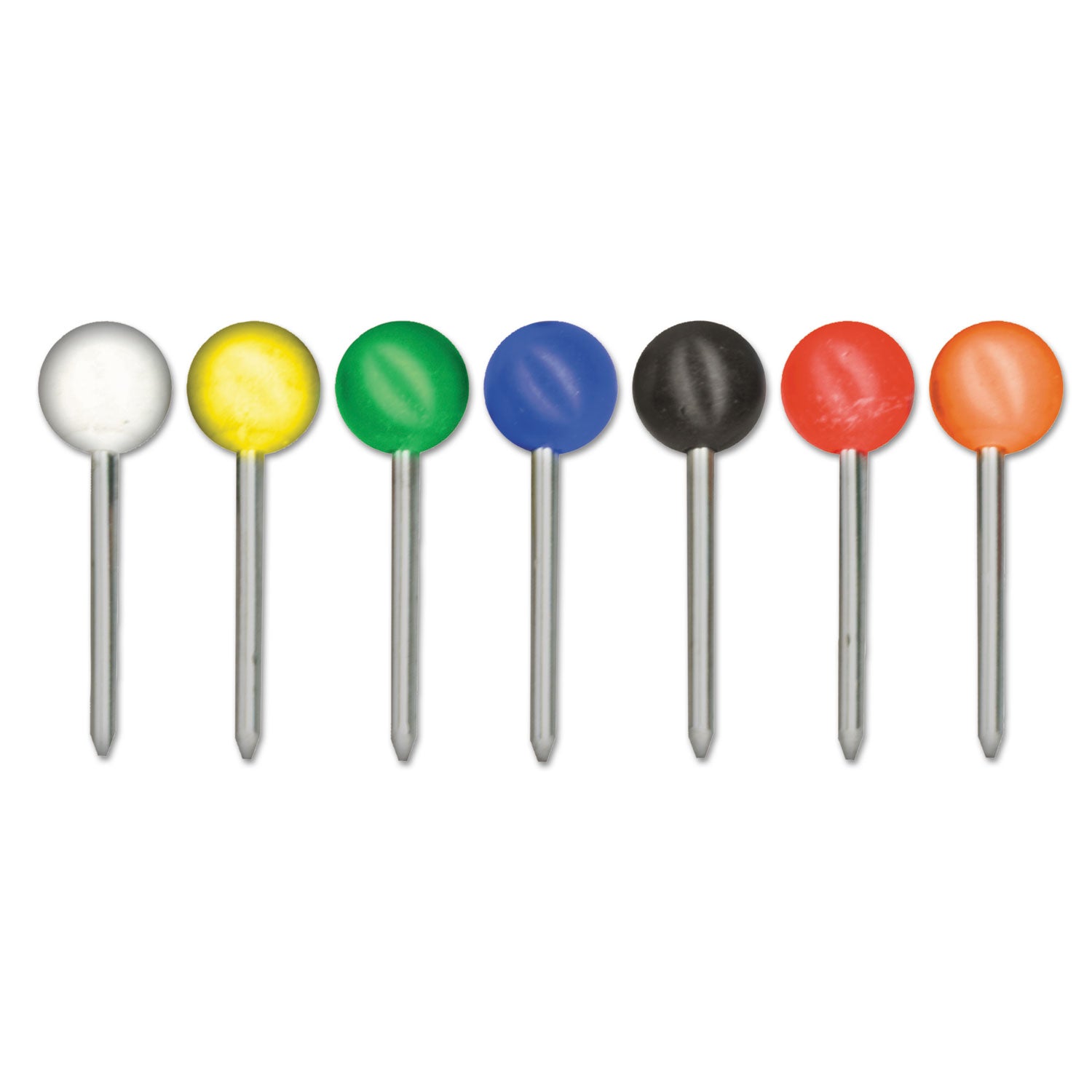 Advantus Plastic Map Tacks - 100-Piece Assorted Color Push Pins for Maps, Cork Boards, and Office Bulletin Boards - 0.38 Inch Size - Perfect for Home, Office, and Classroom Organization