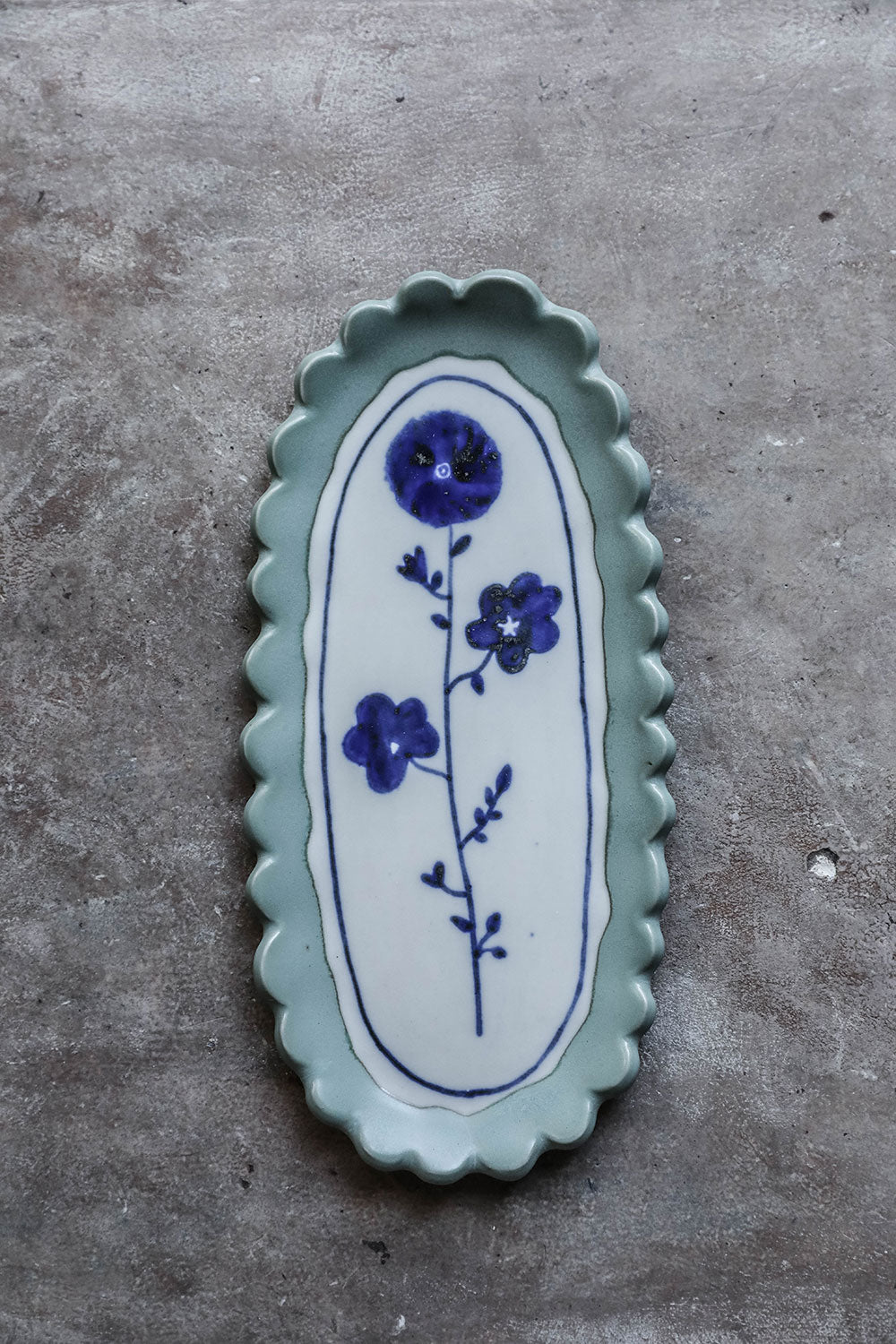 Hand Painted Ceramic Tray - Decorative Serving Dish for Coffee, Jewelry & Bathroom Essentials | Elegant Home Decor Gift for Women