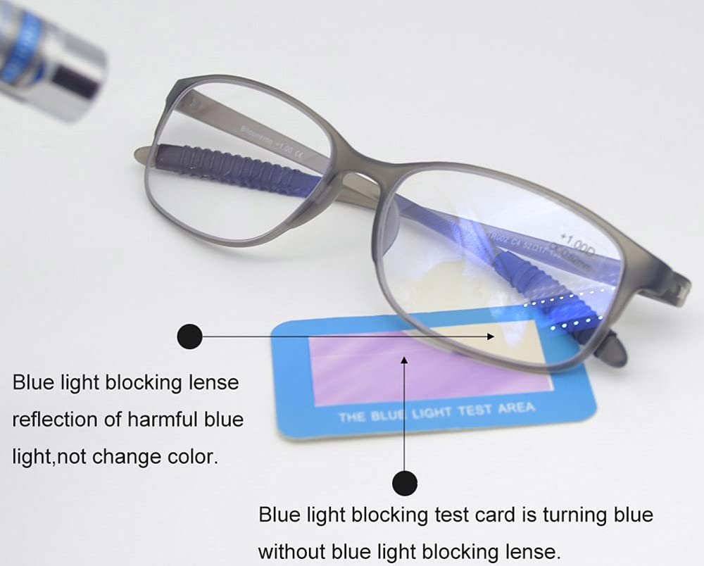 4 Pack Blue Light Blocking Reading Glasses - Flexible Lightweight Anti-Eyestrain Computer Glasses for Women & Men (+2.75 Strength) - Perfect for Office Work, Gaming & Screen Time
