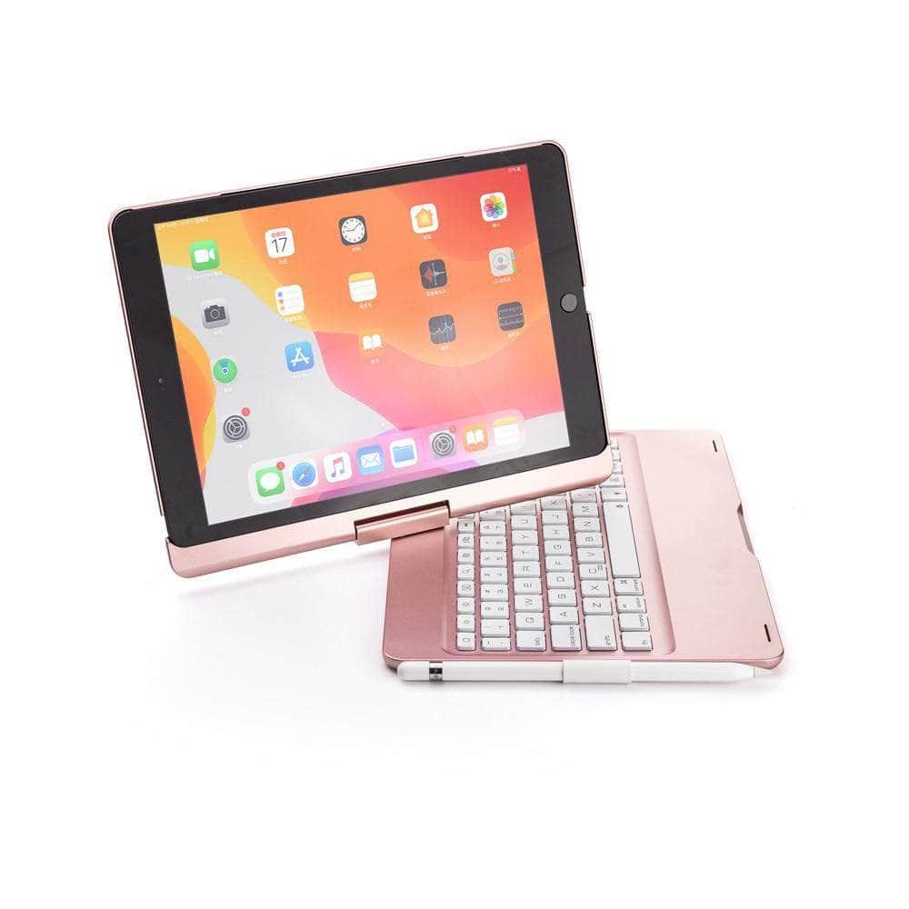 iPad 10.2 (7th/8th Gen) 360° Rotating Keyboard Case with Backlit - Perfect for Work, Study & Travel (2019/2020 Models)