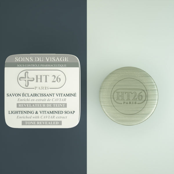 HT26 PARIS Brightening Soap with Caviar Extract - Skin Tone Revealer for Glowing Complexion | Perfect for Daily Skincare & Gentle Exfoliation