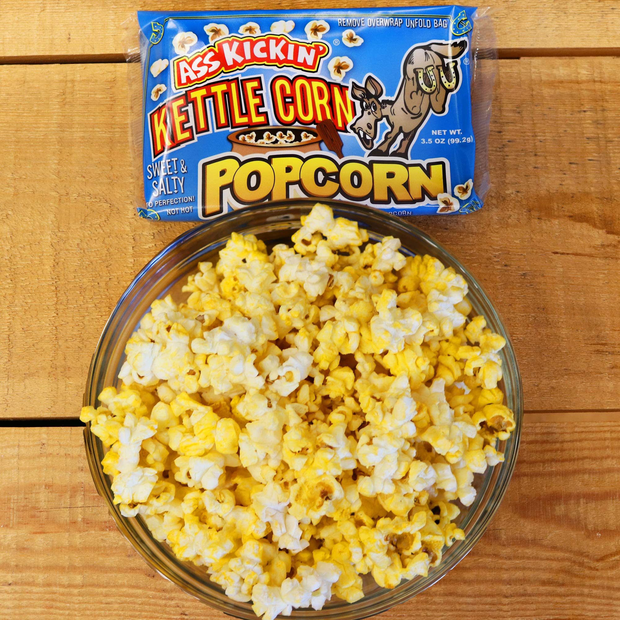 KICKIN’ Kettle Corn Microwave Popcorn - 6 Pack - Sweet & Salty Gourmet Snack - Perfect for Movie Nights, Parties & Gifts