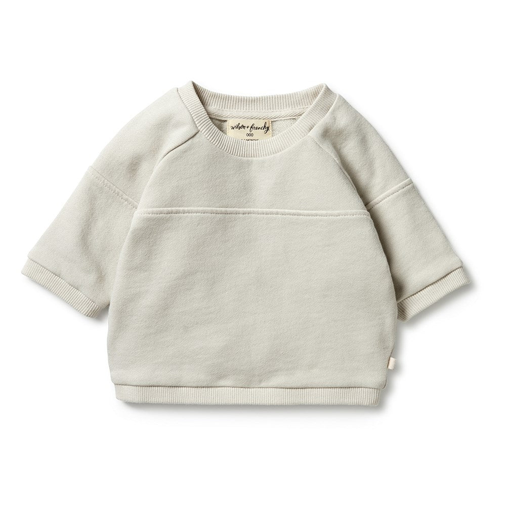 Organic Cotton Terry Spliced Sweatshirt for Women - Soft & Comfortable Pullover for Casual Wear, Lounge & Yoga