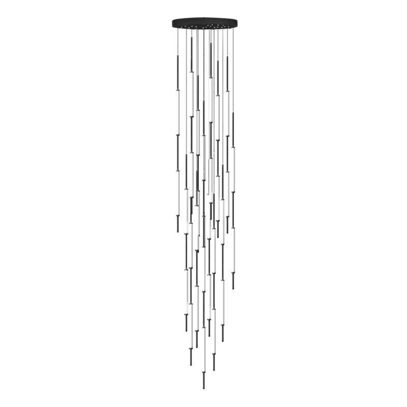 Elegant Long Tube Chandelier Lighting Fixture - Modern Crystal Ceiling Light for Dining Room, Living Room & Bedroom | Perfect for Home Decor, Wedding Venues & Luxury Interior Design