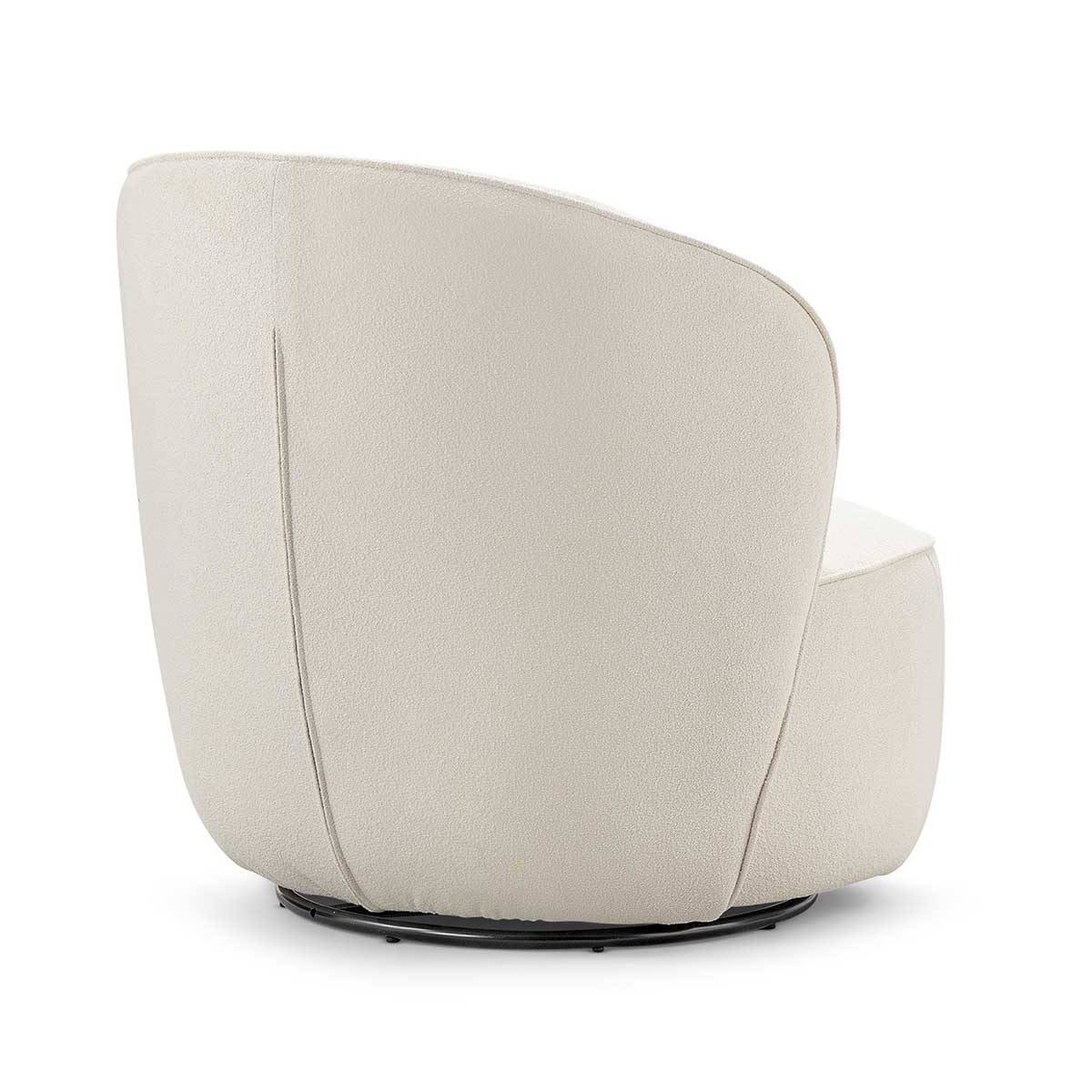 Atlas Boucle Swivel Lounge Chair - Modern Velvet Accent Chair for Living Room, Bedroom & Office - Comfortable Upholstered Armchair with 360° Rotation - Perfect for Reading, Relaxing & Home Decor