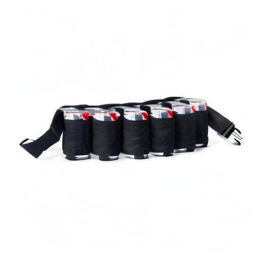 6 Pack Beer Holster Belt - Adjustable Beverage Waist Pack for Men & Women - Perfect for Parties, Picnics, Tailgating & Outdoor Events - Hands-Free Drink Carrier for Beer, Soda & Cans