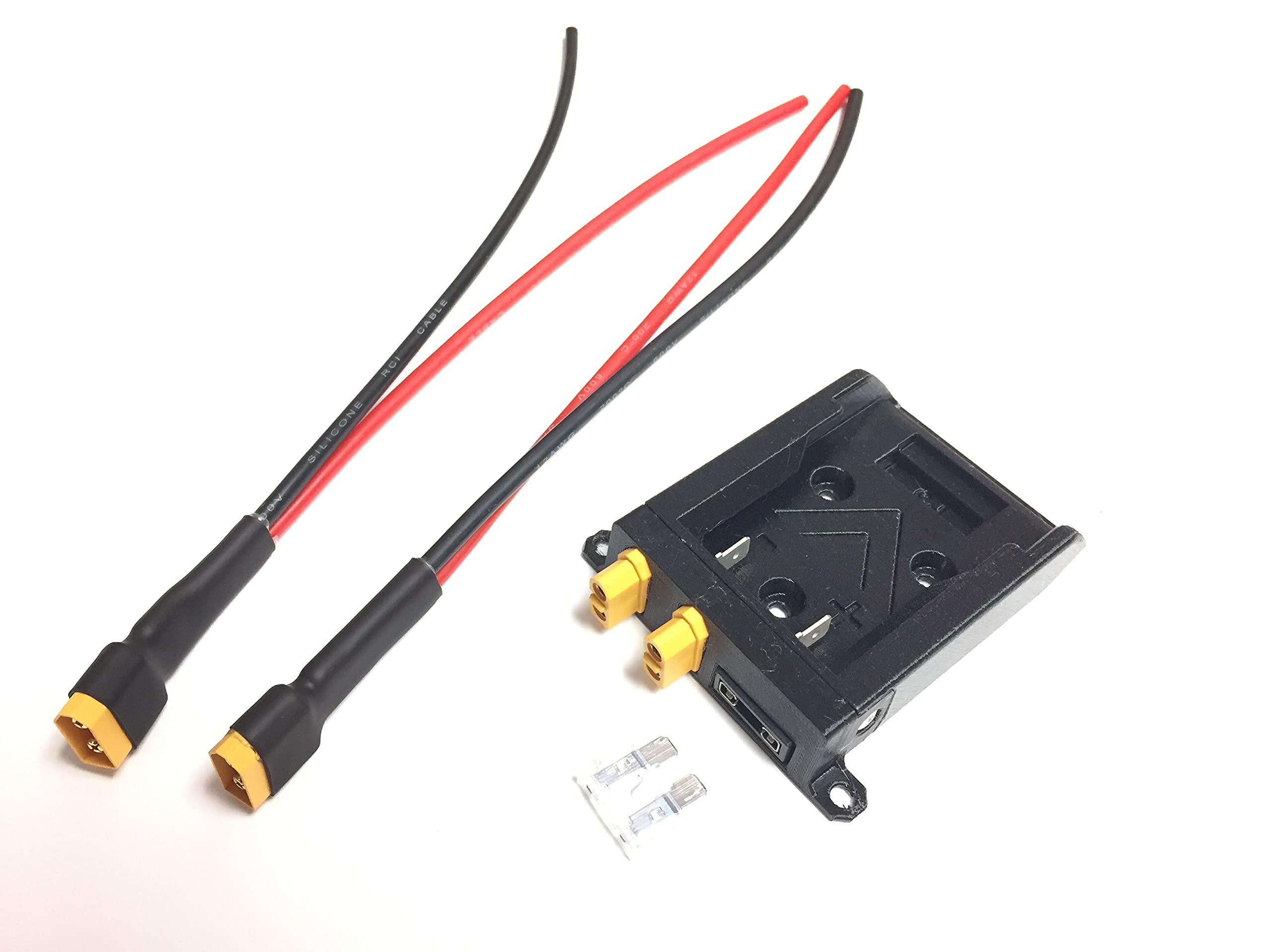 XT60 Adapter for Dewalt & Hercules 20V Max Batteries - Fused Dual Output Expandable Power Connector - Perfect for Power Tools, DIY Projects & Outdoor Equipment