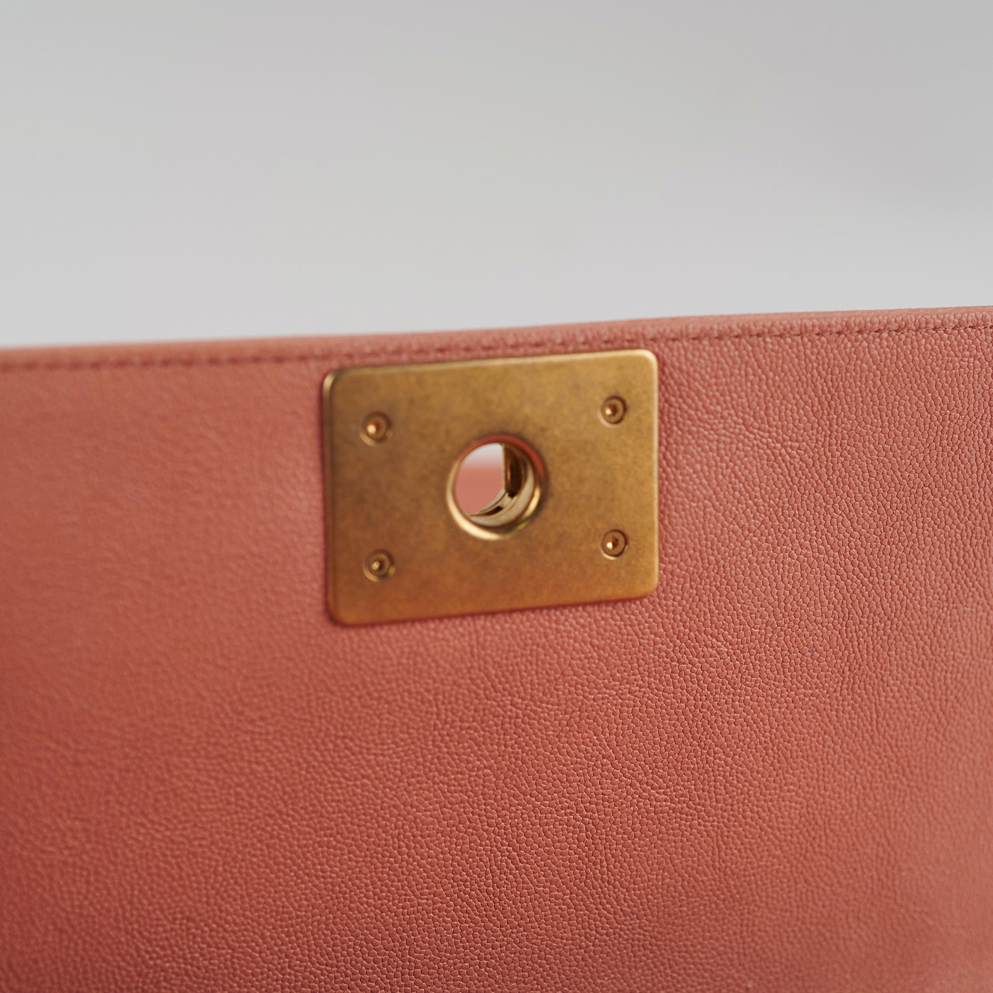 Chanel Small Boy Bag in Caviar Leather Coral Pink - Luxury Crossbody Bag for Women, Perfect for Parties & Date Nights