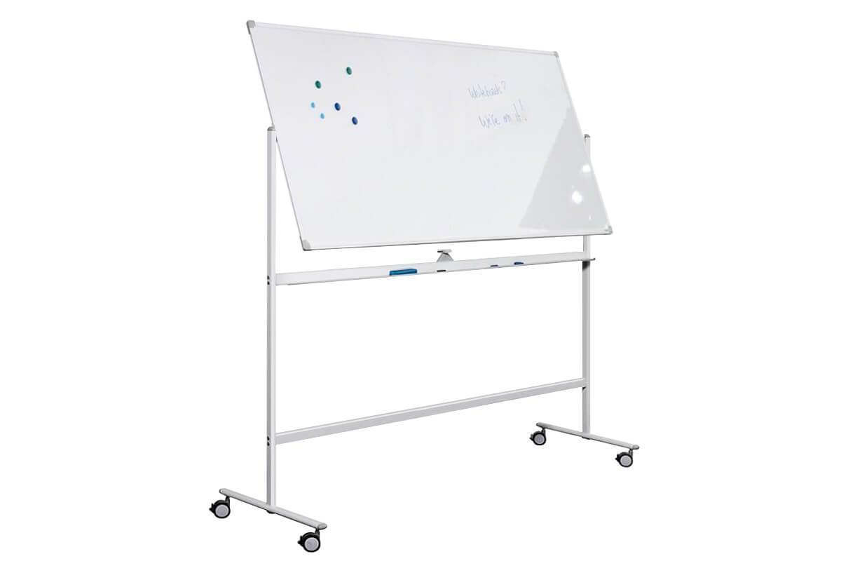 JasonL Mobile Magnetic Whiteboard - Double Sided 360° Rotating Dry Erase Board with Stand | Perfect for Office Meetings, Classroom Presentations & Home Organization