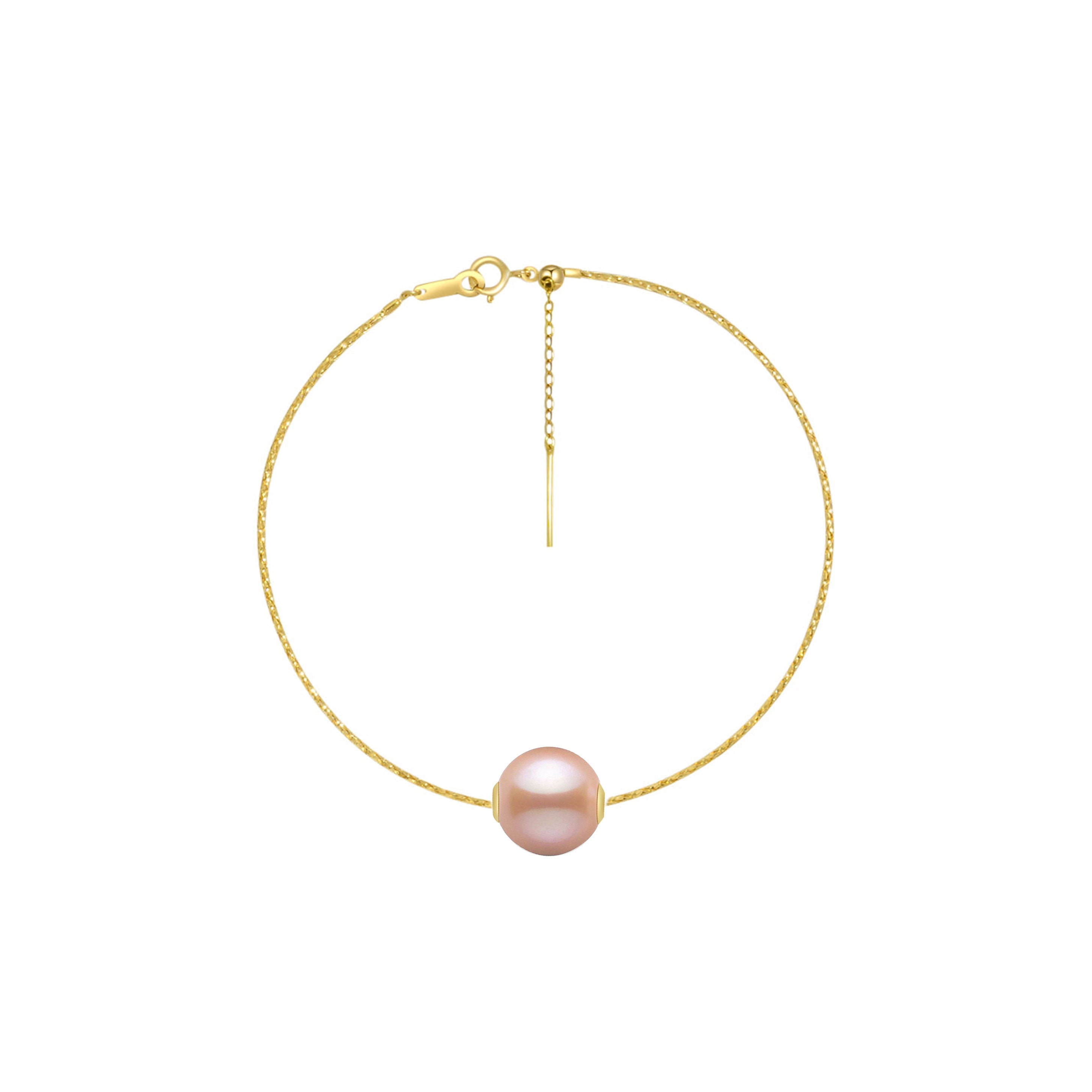 18K Gold Adjustable 8-9MM Pearl Bracelet KB00008 - Elegant Pearl Jewelry for Women, Perfect for Weddings, Parties & Special Occasions
