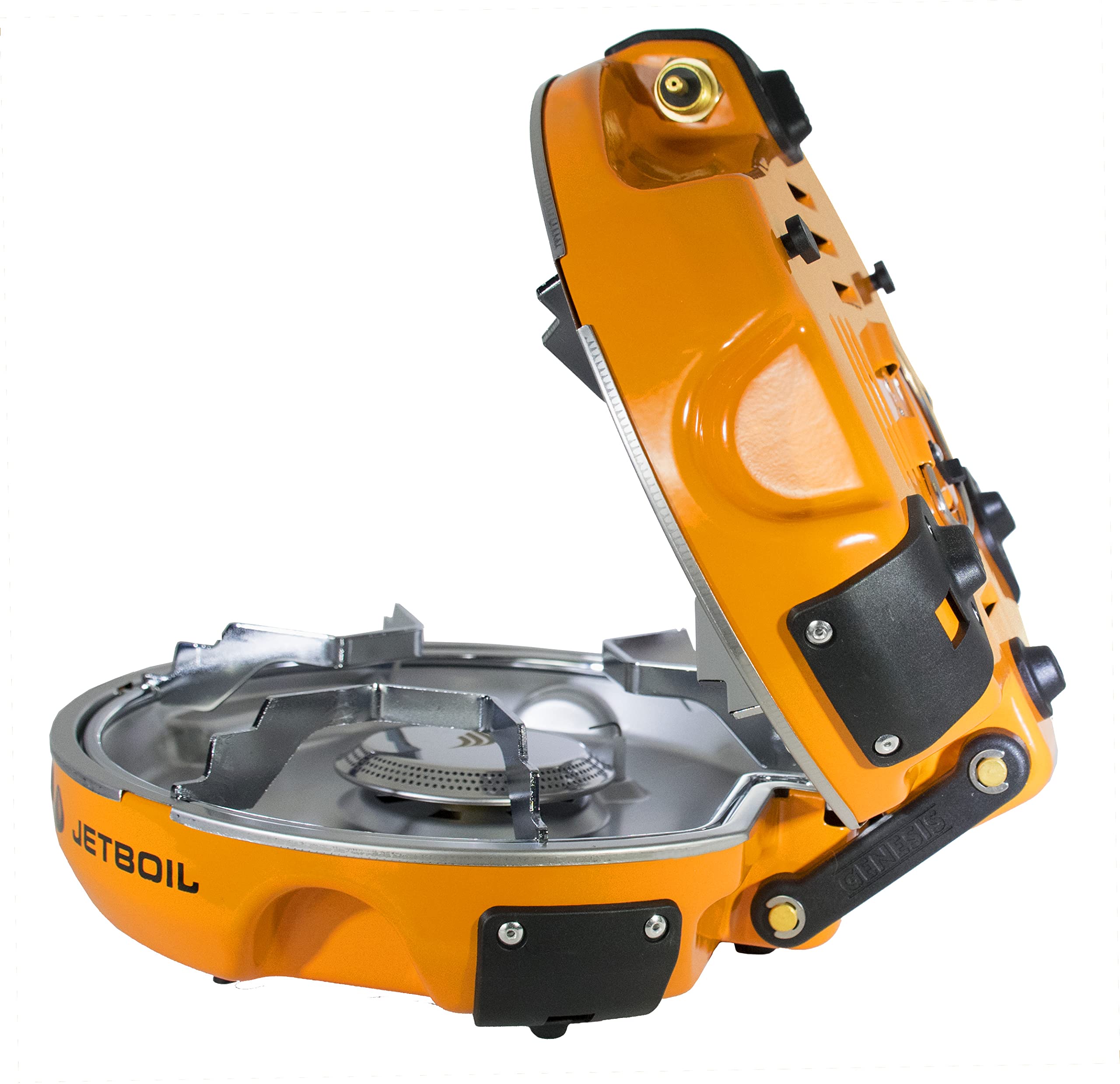 Jetboil Genesis Basecamp Camping Stove - Portable 2-Burner Cooking System for Outdoor Adventures, Backpacking & Emergency Preparedness | Perfect for Camping, Hiking & RV Trips