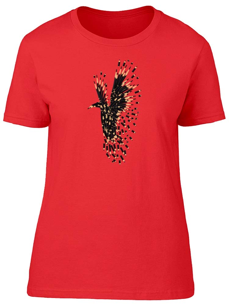 Smartprints Black Raven Graphic T-Shirt for Men - Stylish Pen Art Design | Perfect for Casual Wear, Street Fashion & Gifts