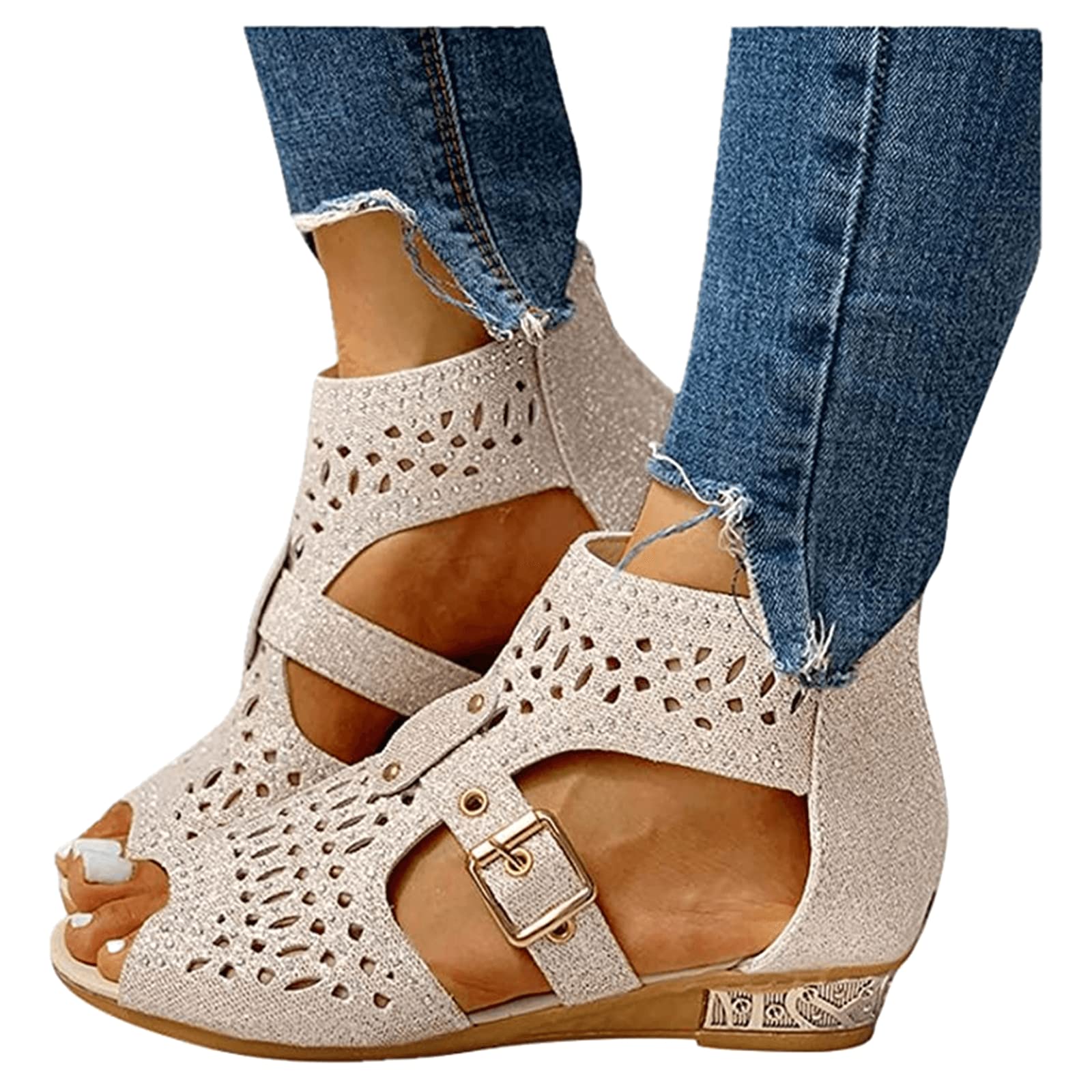 Stylish Women's Bohemian Gladiator Sandals with Tassel Fringe - Retro Roman T-Strap Open-Toe Summer Sandals for Casual, Beach & Dressy Occasions | Perfect for Vacations, Weddings & Outdoor Events