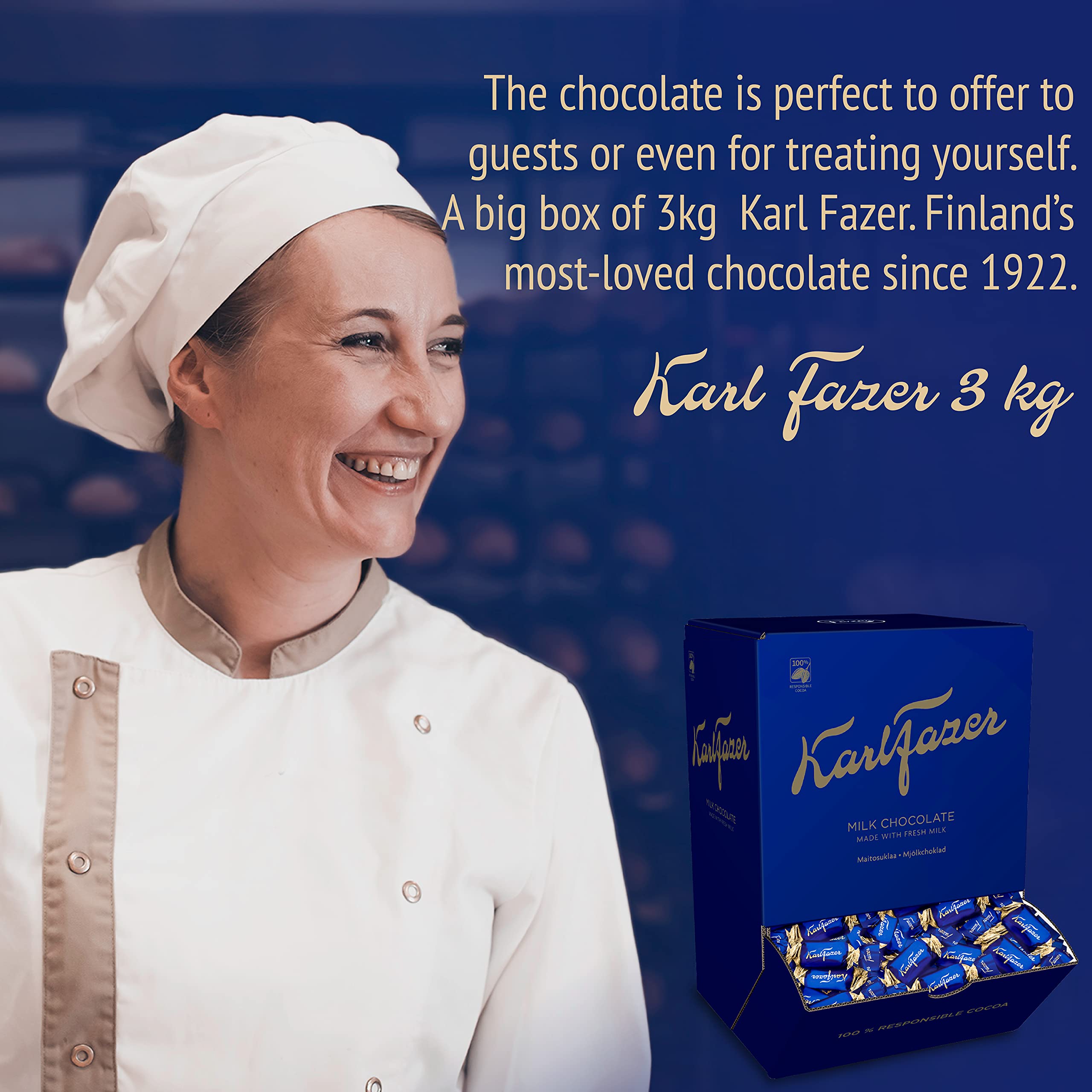 Karl Fazer Premium Milk Chocolate Bars - Delicious Finnish Candy for Gifting & Snacking - Perfect for Holidays, Parties & Everyday Treats