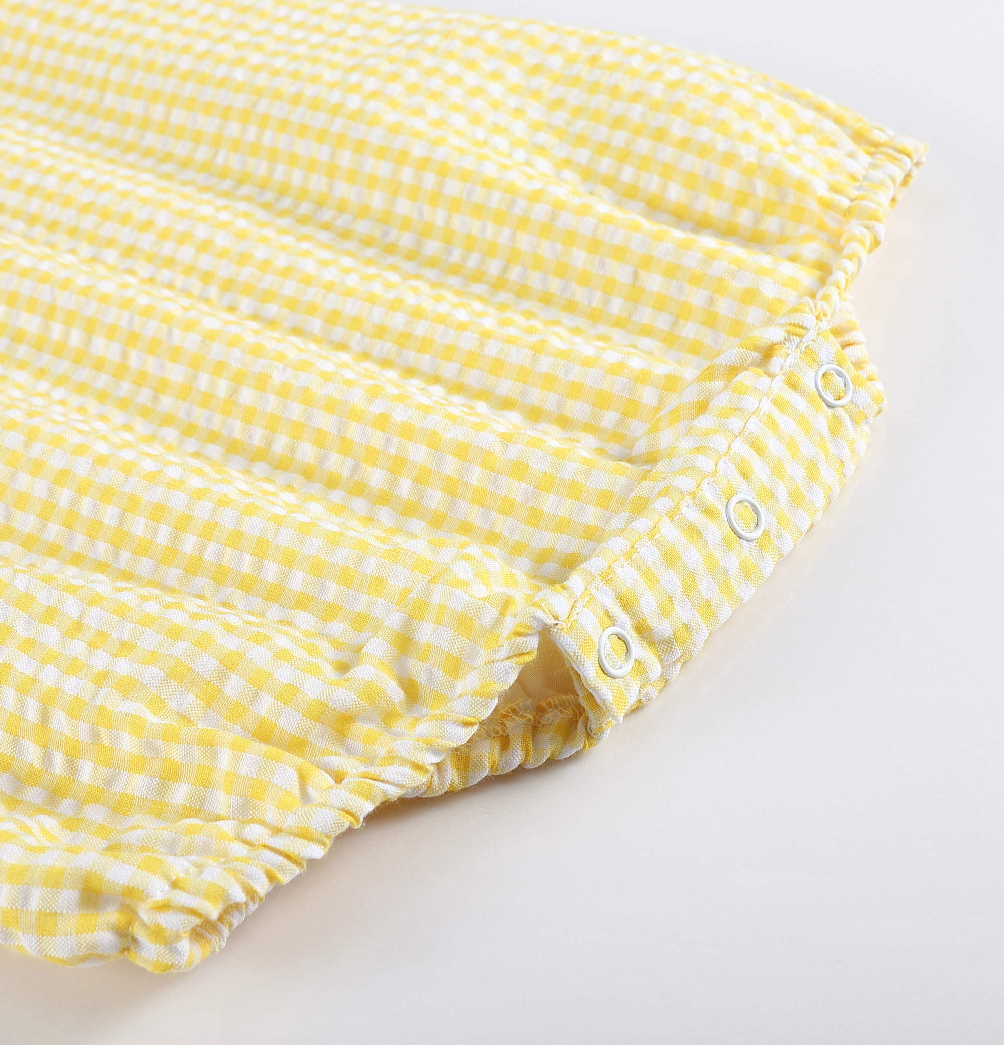 Lil Cactus Baby & Toddler Boys Girls Seersucker Gingham Bubble Romper One-Piece Outfit - Perfect for Summer Playdates, Beach Trips & Photo Shoots