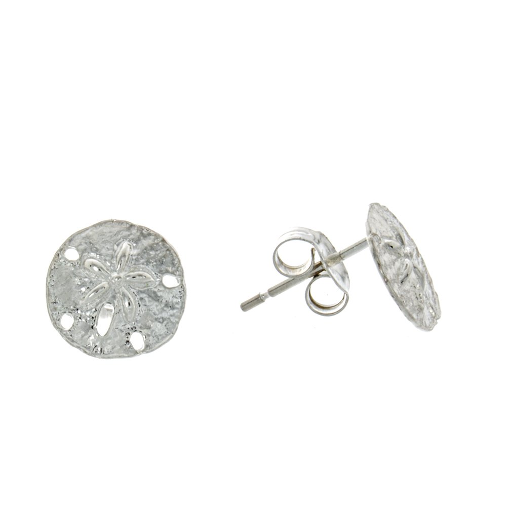 925 Sterling Silver Nautical Mini Sand Dollar Post Earrings for Women - High Polish Hypoallergenic Stud Earrings - Perfect for Beach Vacations, Summer Outfits & Gift Giving