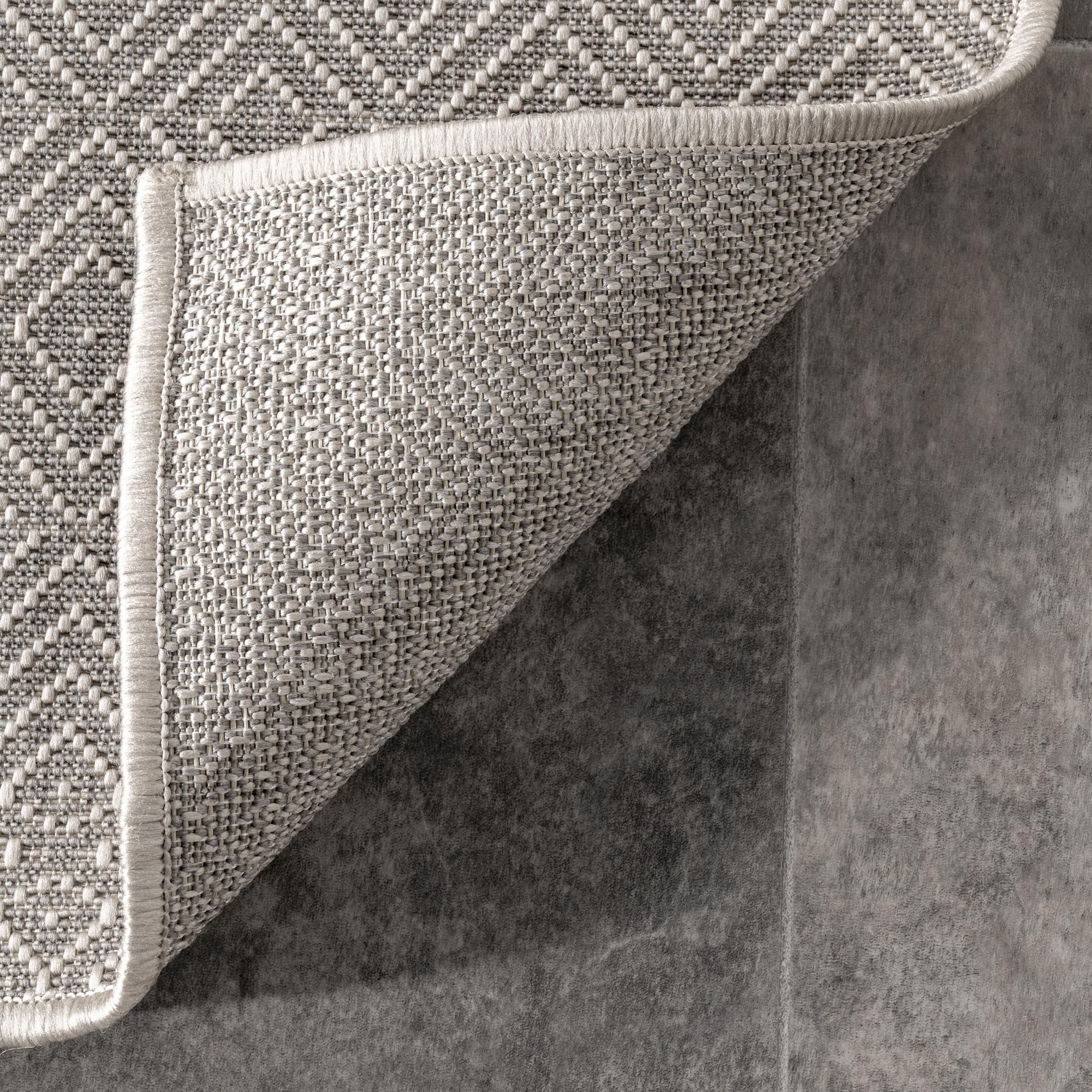 nuLOOM 8' x 10' Outdoor Performance Area Rug - Stain & Weather Resistant, High Traffic Patio & Balcony Rug in Paloma Grey - Perfect for Outdoor Entertaining, Poolside Lounging & Garden Decor