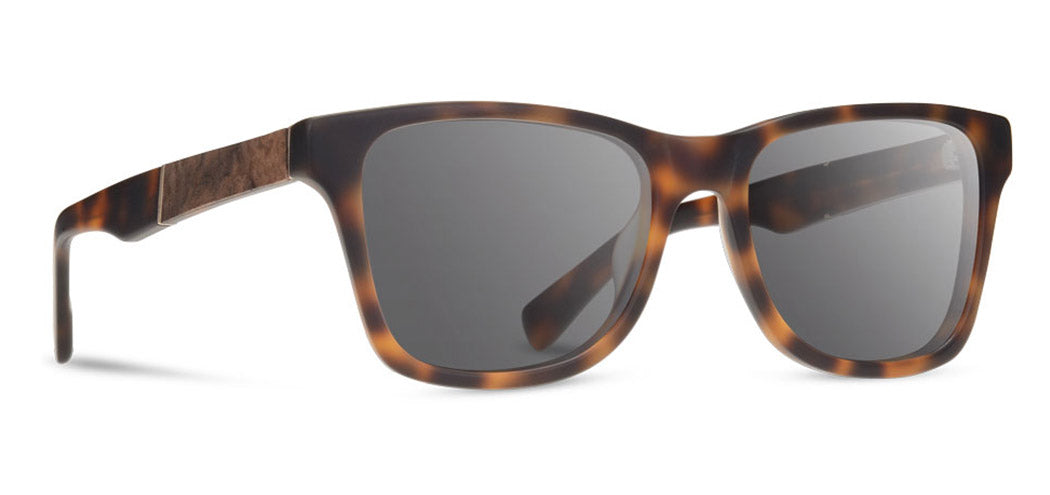 Shwood Canby XL Acetate Sunglasses - Matte Brindle/Elm Burl Frame with Grey Polarized Lenses | UV Protection for Outdoor Activities, Driving & Fashion