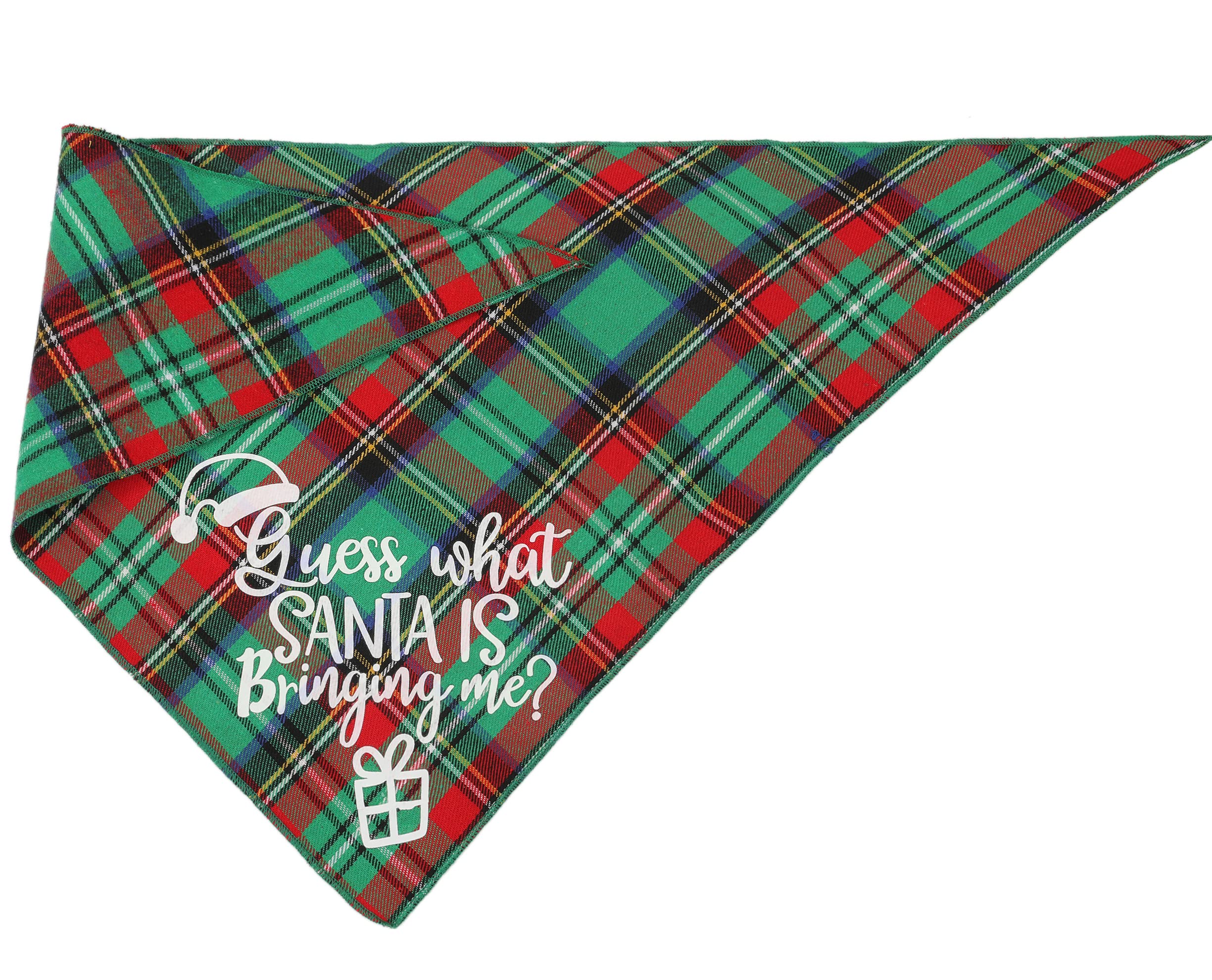 3 Pack Christmas Dog Bandanas - Classic Holiday Plaid Pet Bandanas for Dogs & Cats, Festive Triangle Scarf Bibs for Small to Large Pets, Perfect for Christmas Photos & Holiday Parties (Red/Green Plaid)