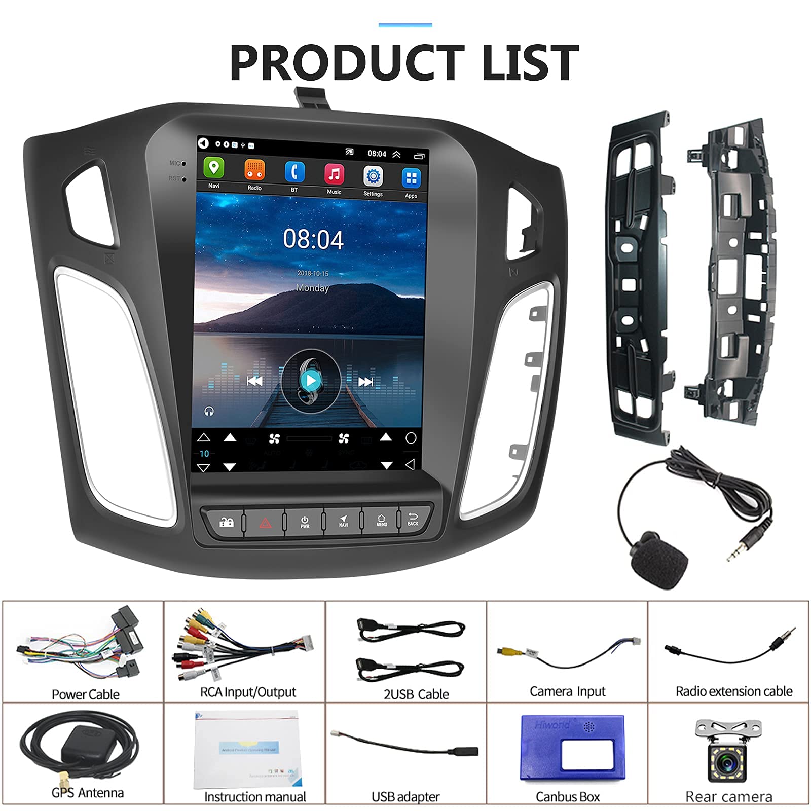 Vertical Android Car Stereo for Ford Focus 2012-2018 | 7