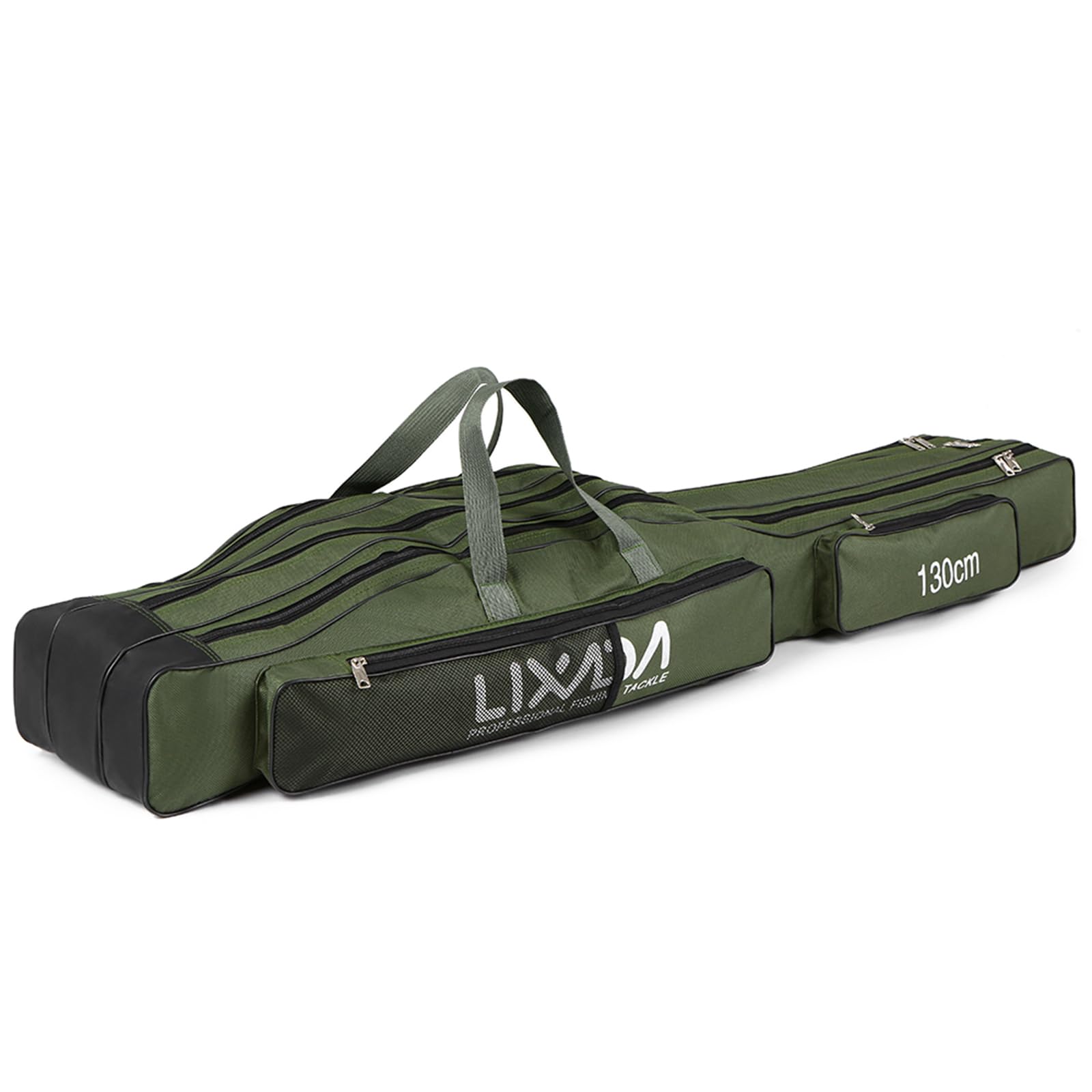 Lixada 3-Layer Oxford Fishing Rod Case - Portable Folding Fishing Bag for Rod, Reel & Tackle Storage (130cm/150cm) | Durable Travel Carrier for Freshwater & Saltwater Fishing Trips
