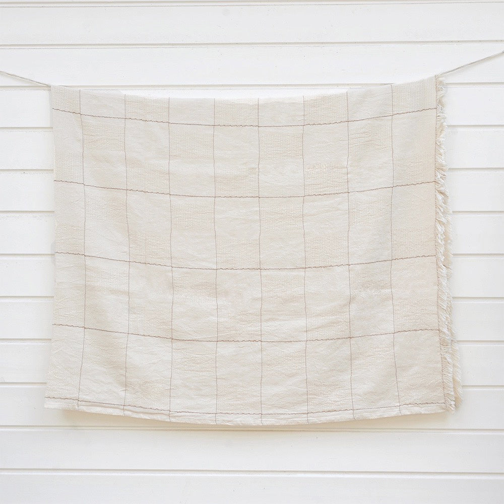 Premium Linen Cotton Blend Coverlet Blanket - Soft, Breathable & Lightweight for All Seasons - Perfect for Bed, Sofa, or Guest Room Decor