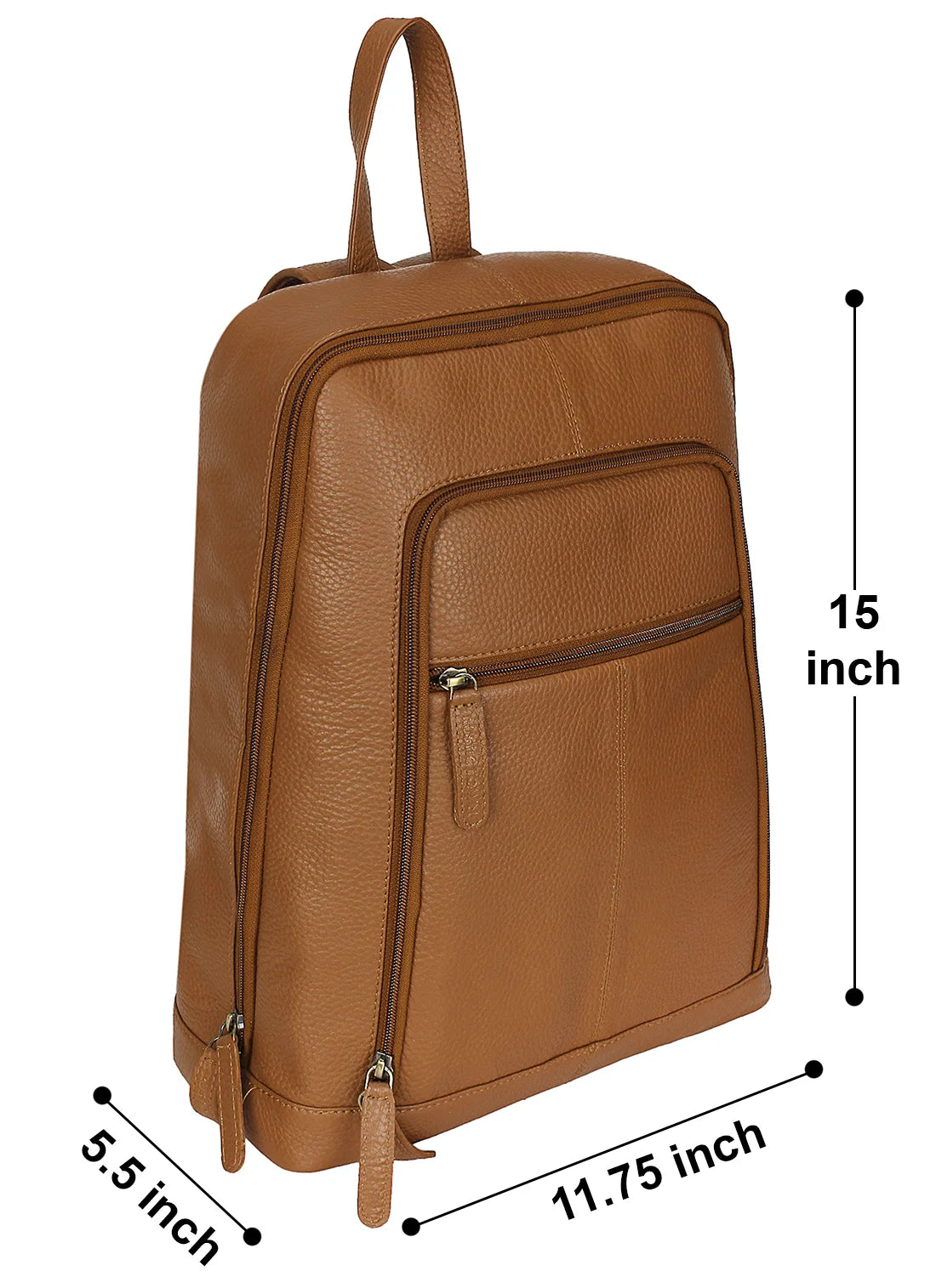 Genuine Leather Backpack for Men & Women - Durable Travel Rucksack with Adjustable Shoulder Straps - Perfect for Commuting, Hiking, and Business Trips