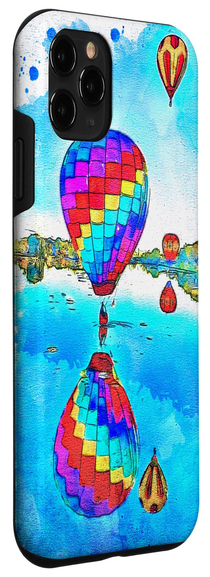 iPhone 11 Pro Case - Hot Air Balloon Watercolor Design Protective Cover | Slim Fit, Shockproof & Scratch Resistant | Perfect for Travel, Outdoor Adventures & Everyday Use
