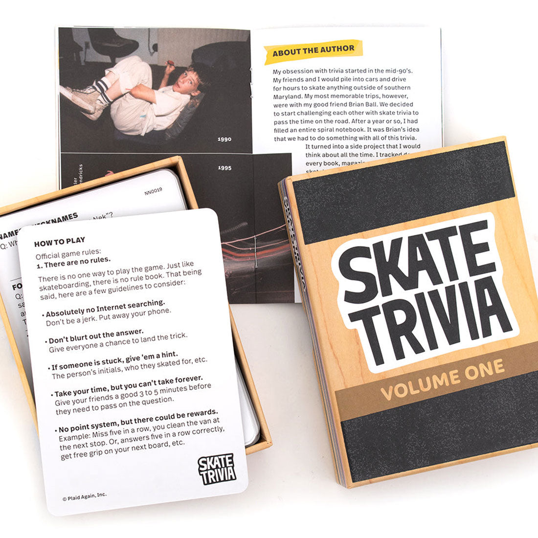 Skate Trivia Game Volume One - Fun Skateboarding Quiz Cards for Parties & Game Nights - Perfect for Skateboard Enthusiasts and Friends