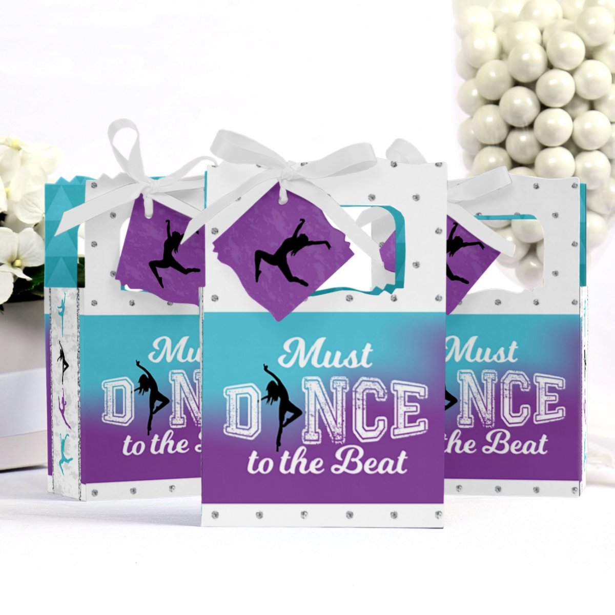 Big Dot of Happiness Must Dance to the Beat - Set of 12 Dance-Themed Birthday Party Favor Boxes for Kids' Celebrations