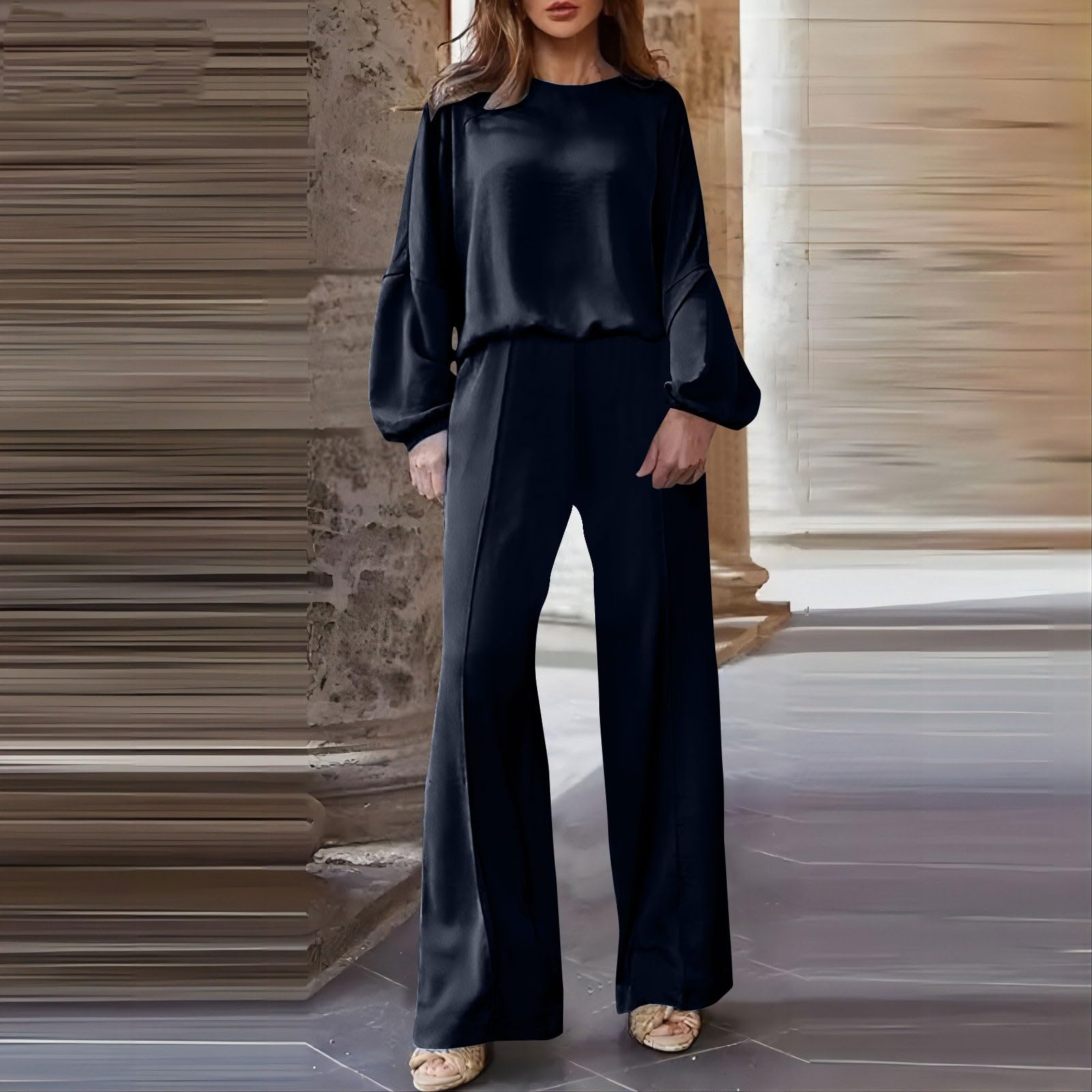 Trendy Women's 2-Piece Lounge Set - Oversized Fall Matching Outfits 2024 | Casual Going Out & Home Relaxation